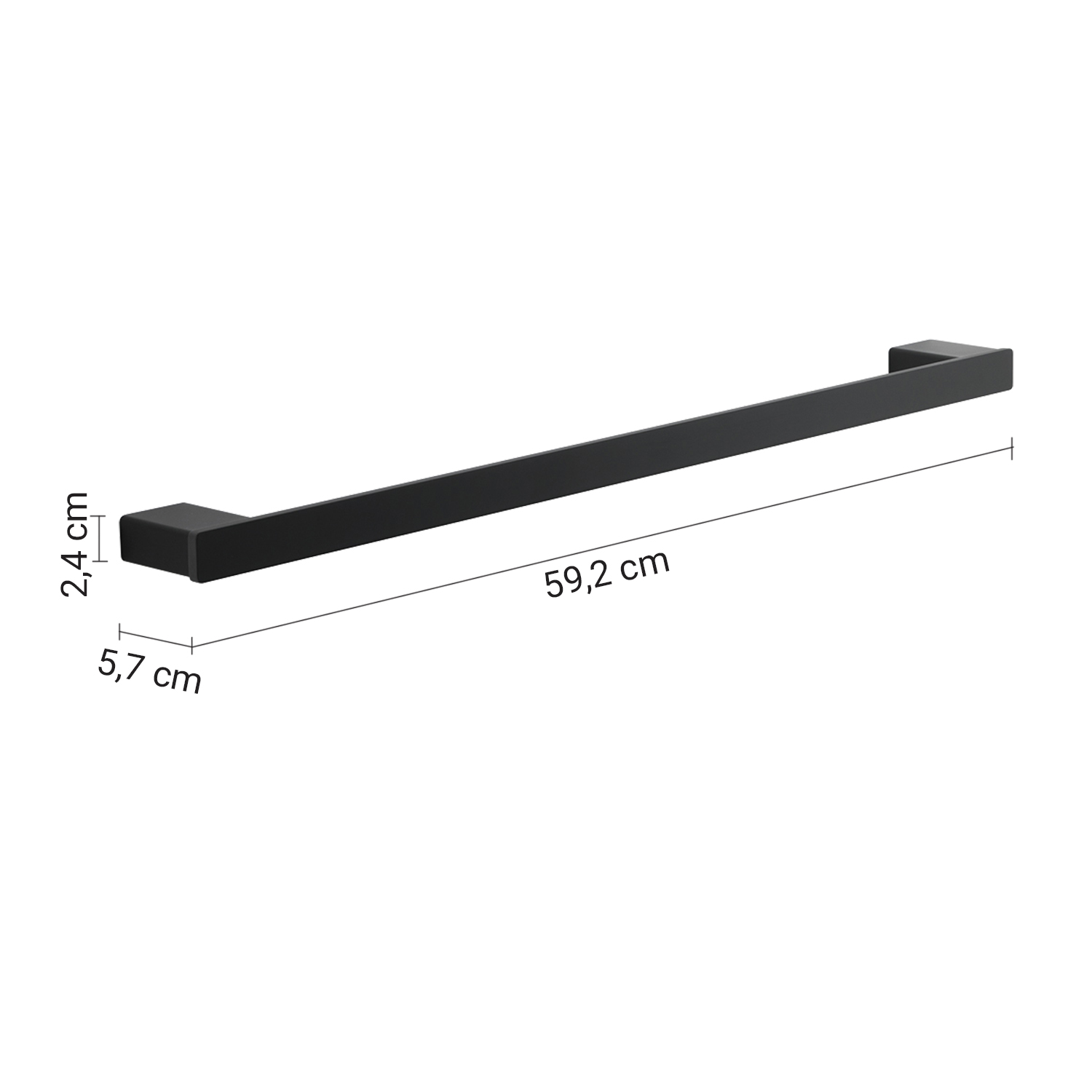 gedy-lounge-porte-serviette-60-cm-noir-mat image 2