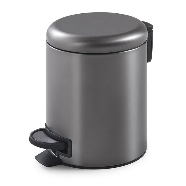 gedy-potty-poubelle-salle-de-bain-5-l-gun-metal image 1