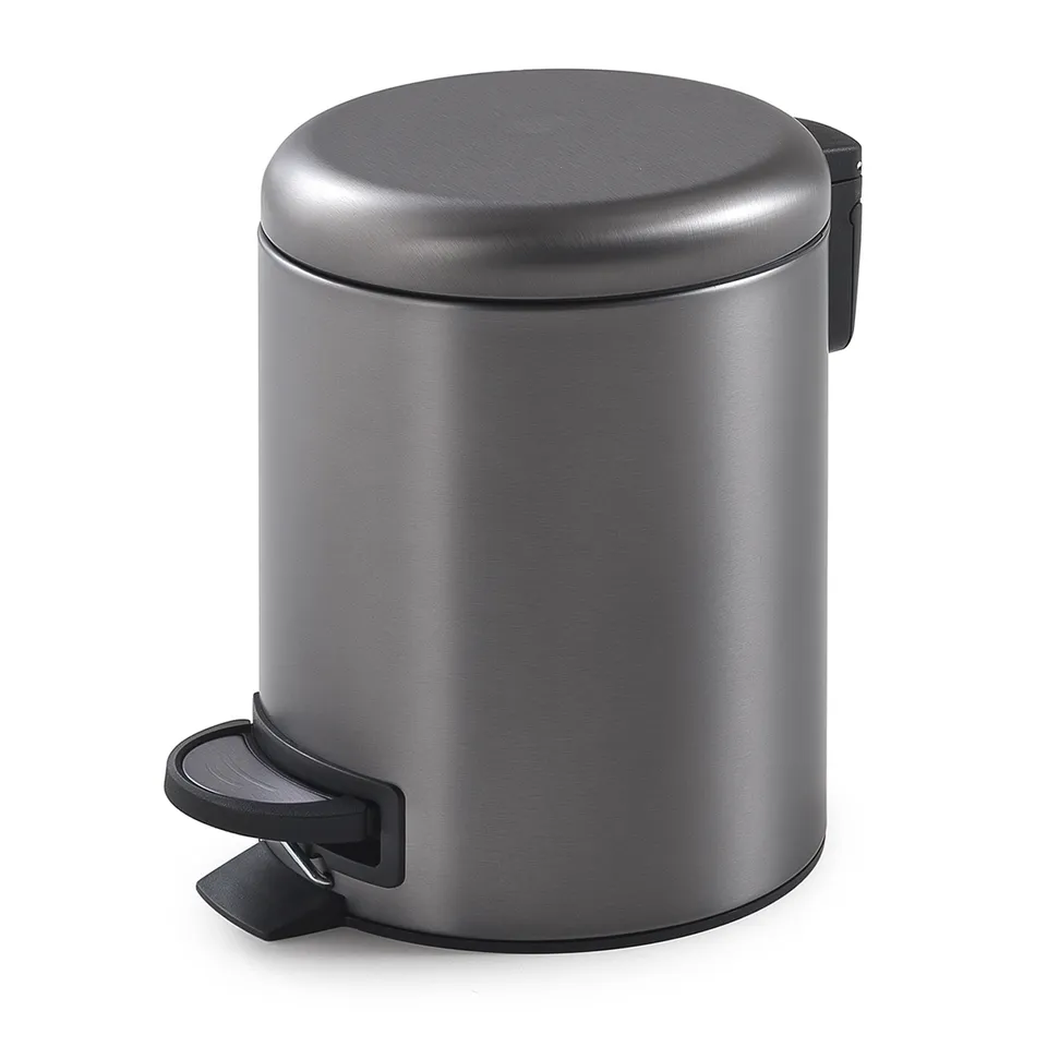 gedy-potty-poubelle-salle-de-bain-5-l-gun-metal image 1