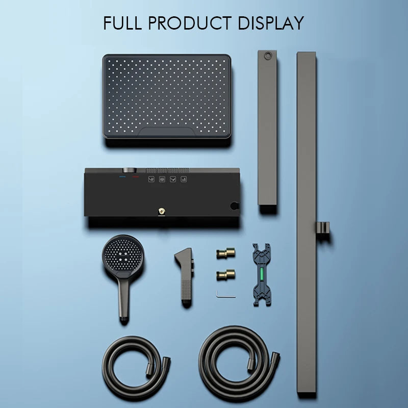hudor-pernesse-colonne-de-douche-gunmetal-led image 1