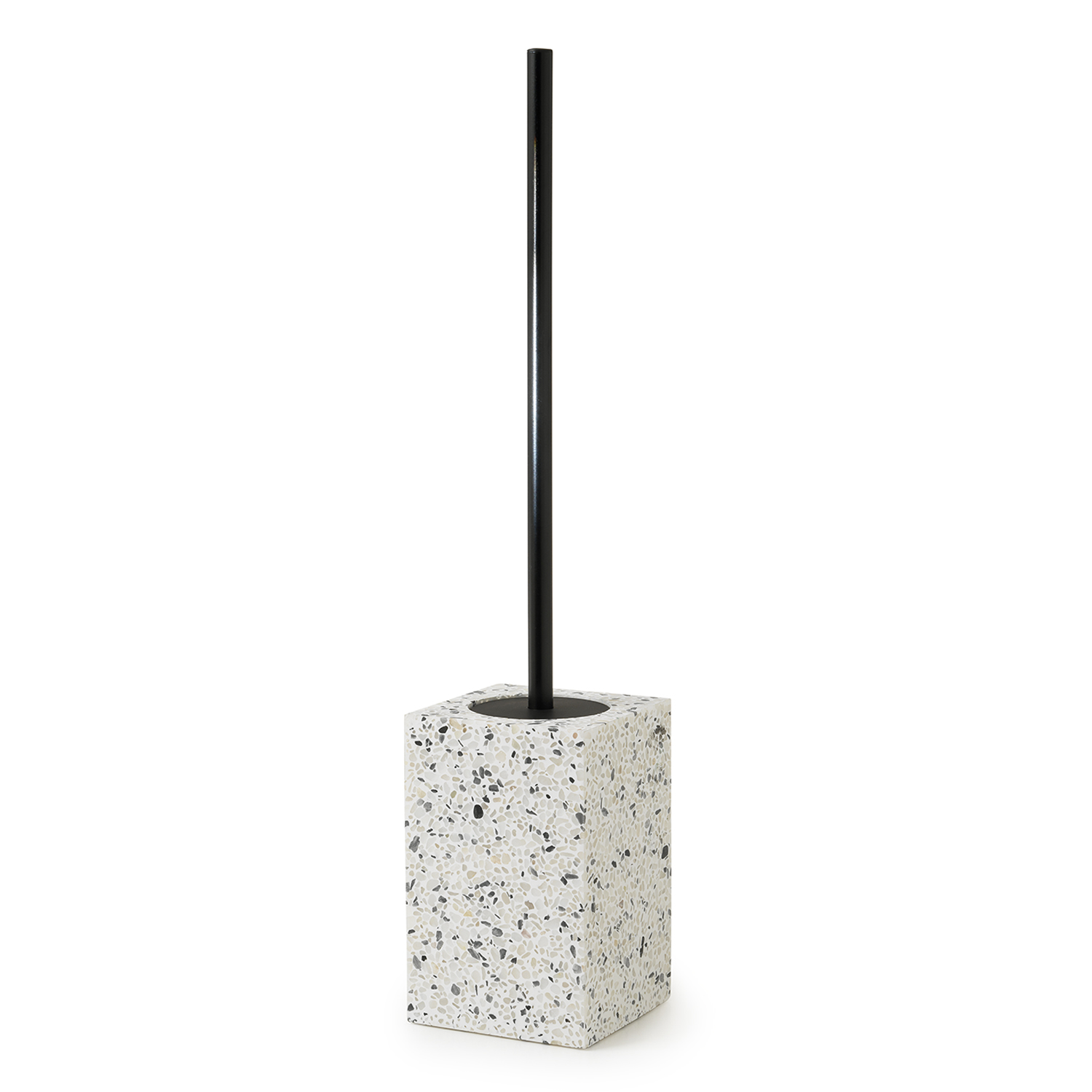 gedy-zoe-porte-brosse-wc-marbre-blanc-noir image 1