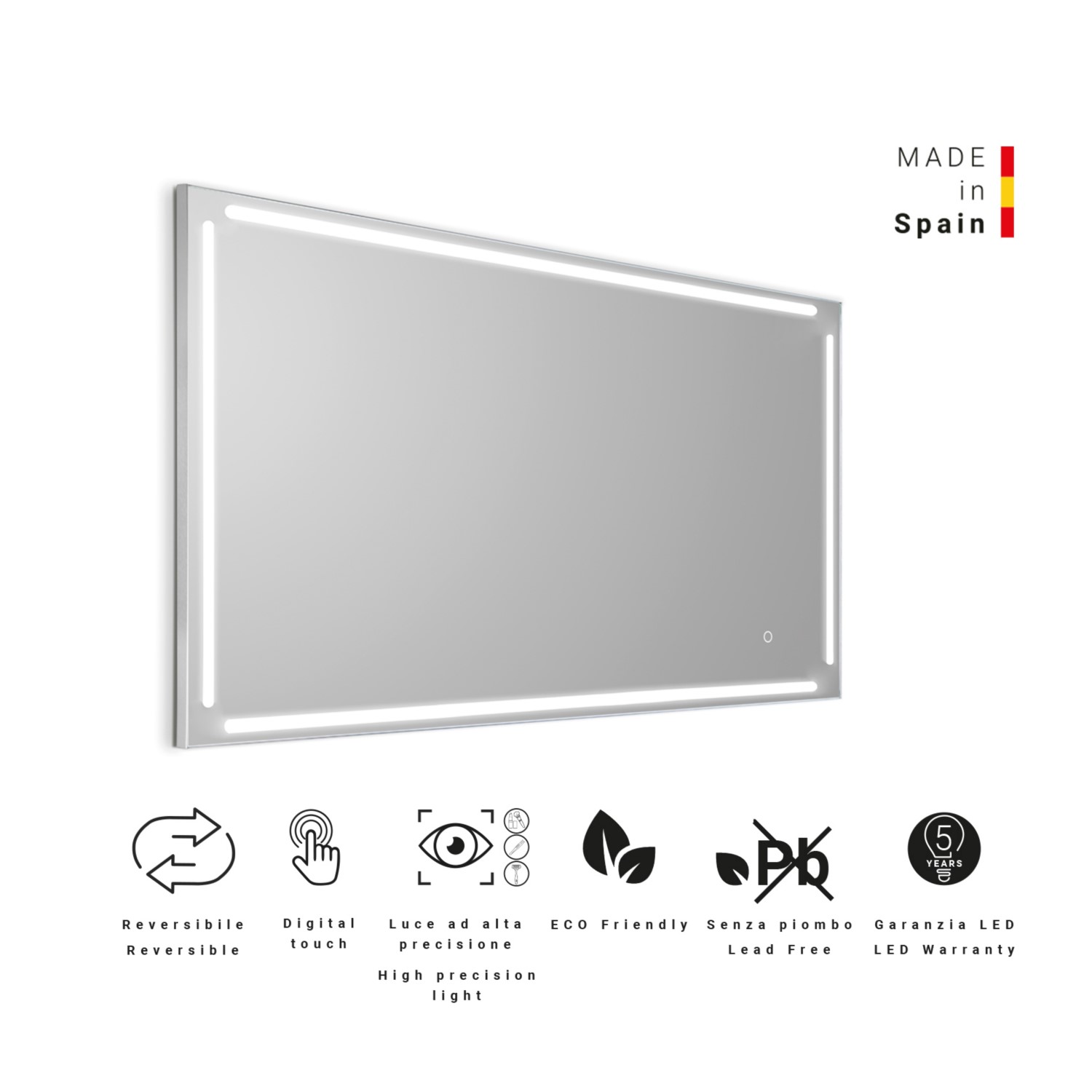 gedy-paul-miroir-rectangulaire-140x80-cadre-bross image 3