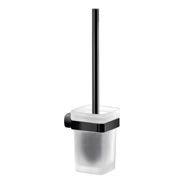 gedy-stelvio-porte-brosse-wc-mural-noir-mat image 1