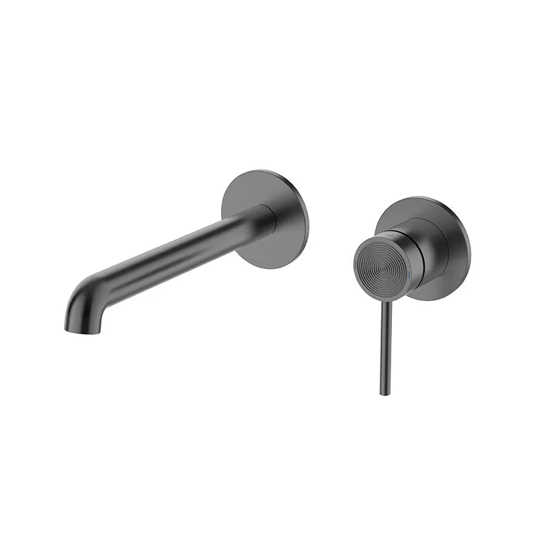 hudor-essential-robinet-lavabo-mural-gunmetal-encastr image 1