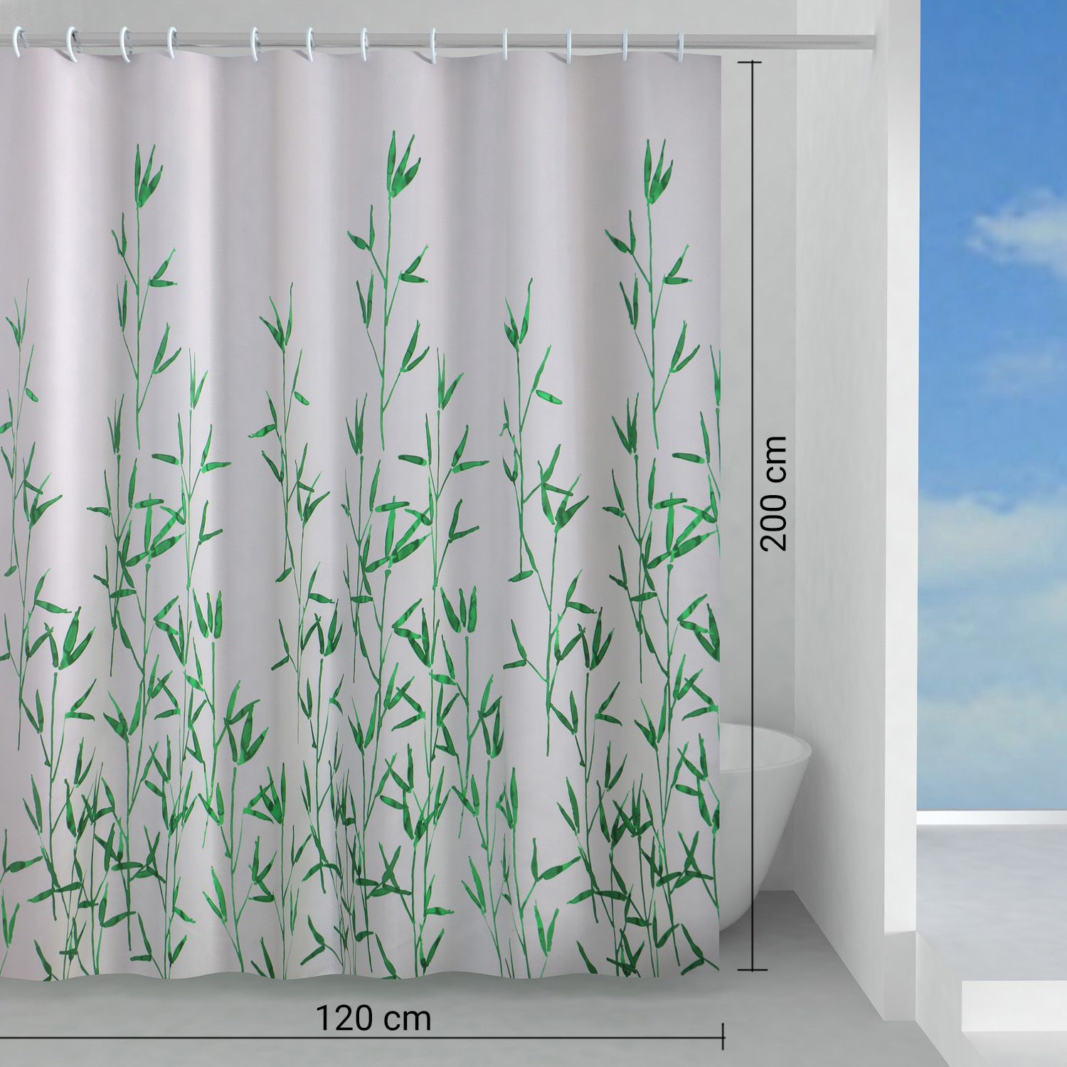 gedy-eucalipto-rideau-de-douche-120x200-cm-vert image 2