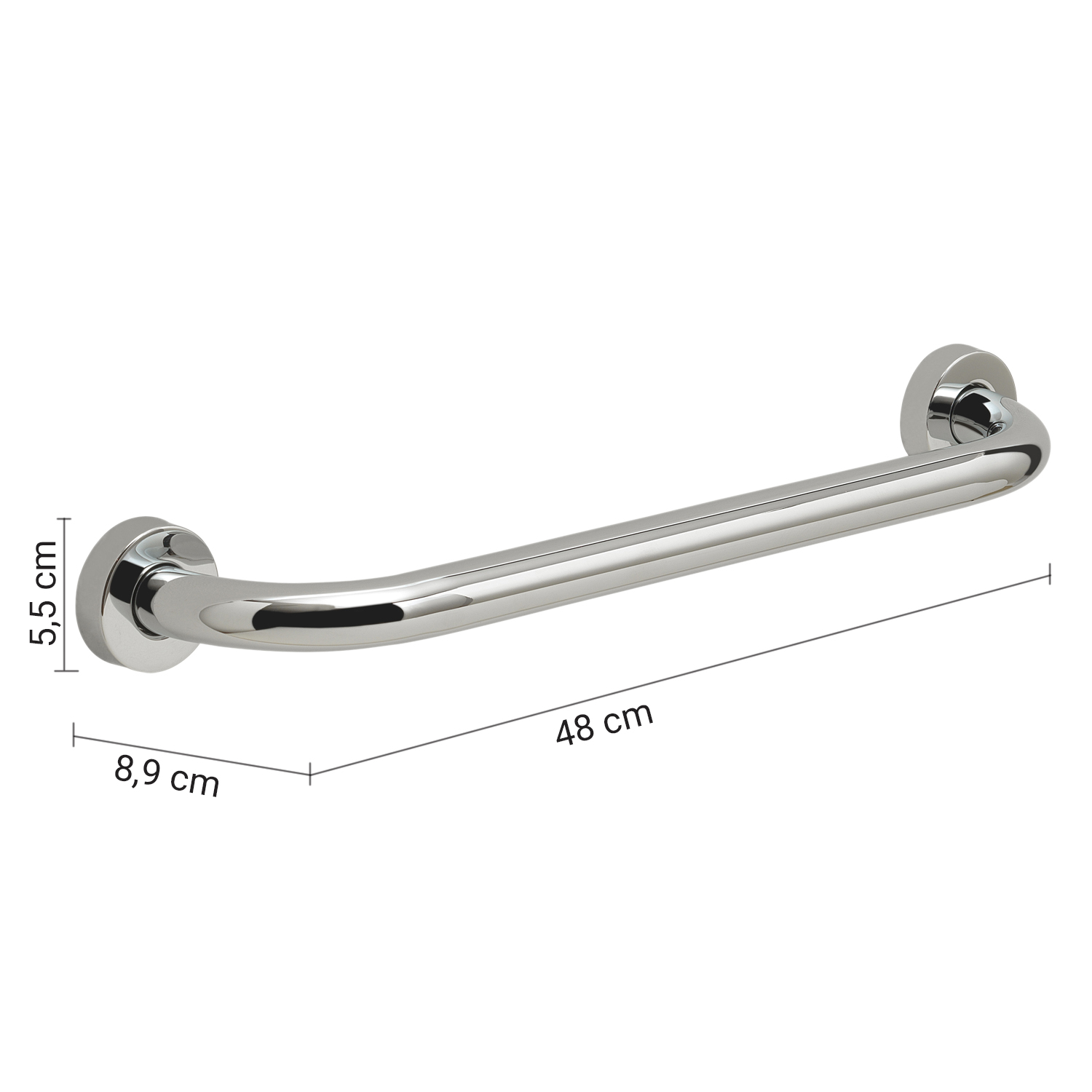 gedy-up-barre-d-appui-salle-de-bain-chrome-45-cm image 2