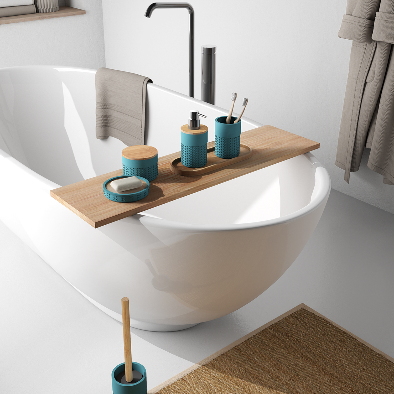 gedy-thea-brosse-wc-poser-naturel-vert image 3