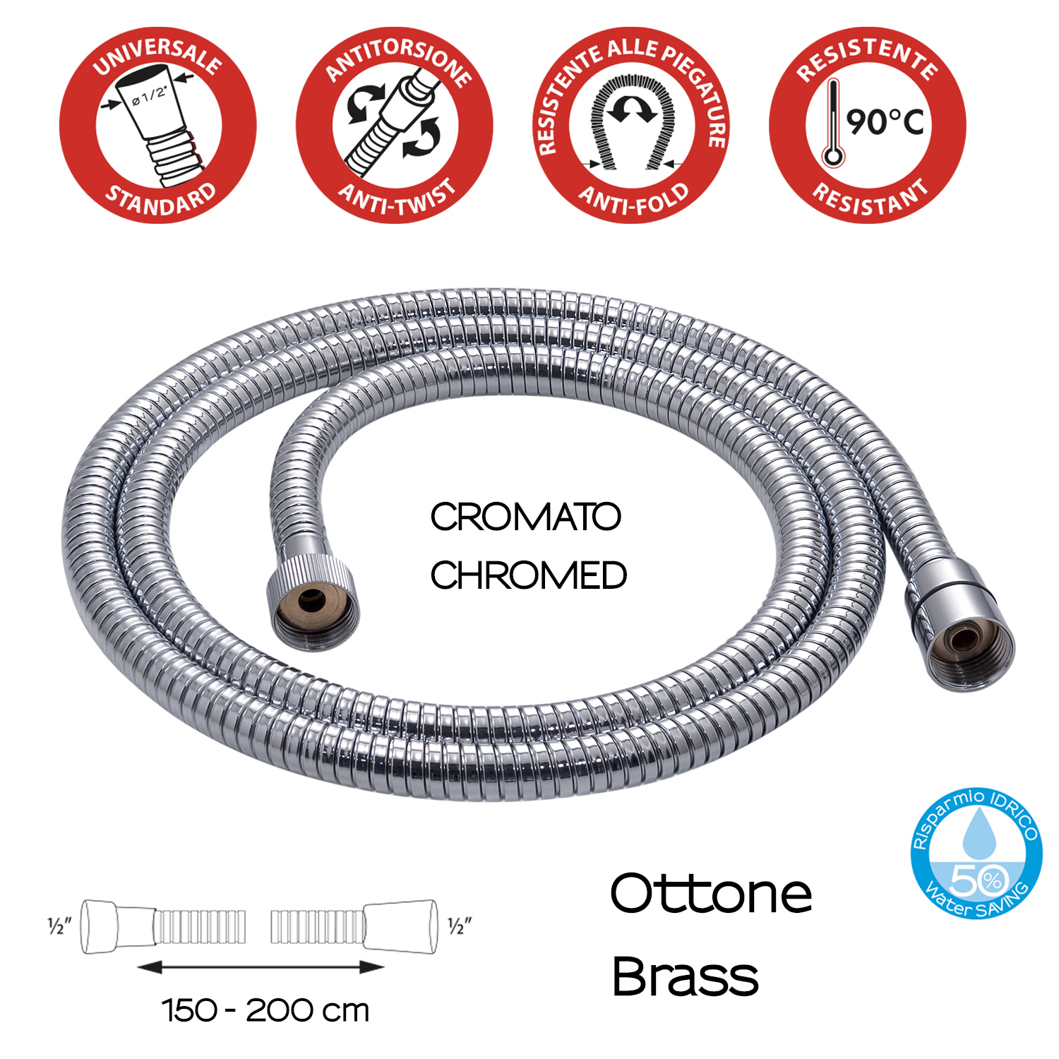 gedy-brass-04-flexible-de-douche-chrome image 2