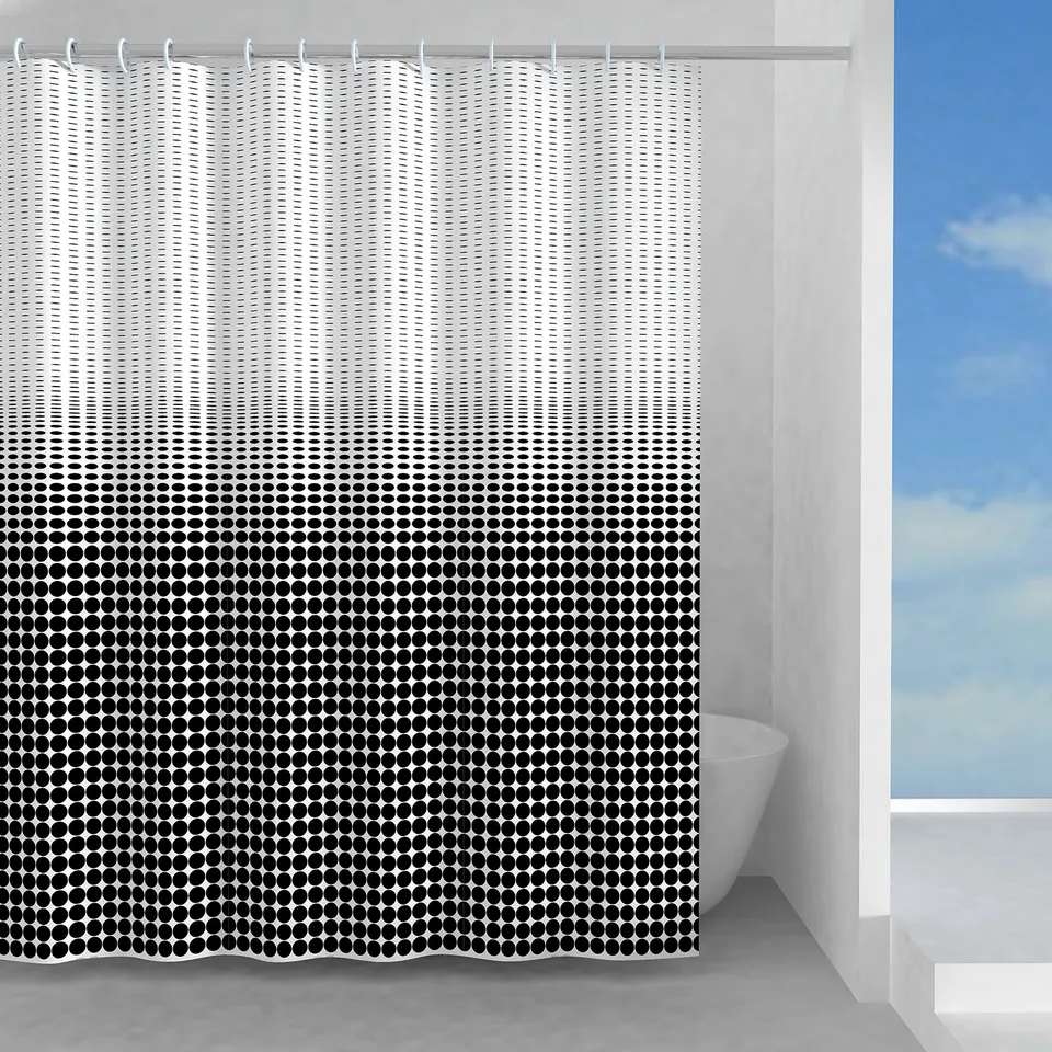 gedy-ipnosi-rideau-de-douche-180x200-cm-blanc-noir image 1