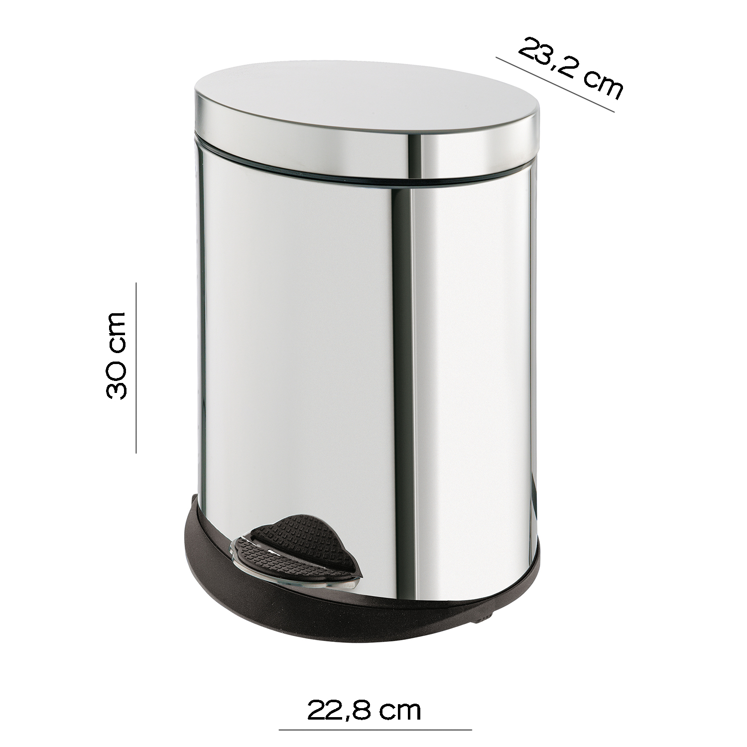 gedy-argenta-poubelle-salle-de-bain-ovale-polie image 2