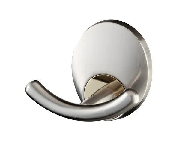 bisk-passion-pat-re-2-t-tes-crochet-salle-de-bain-chrome image 1