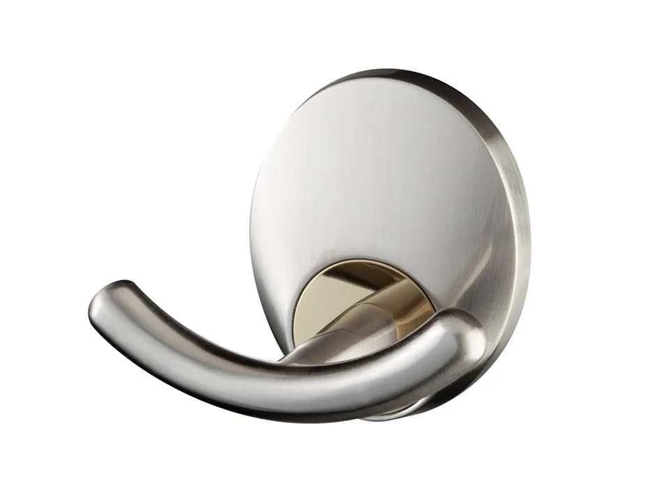 bisk-passion-pat-re-2-t-tes-crochet-salle-de-bain-chrome image 1
