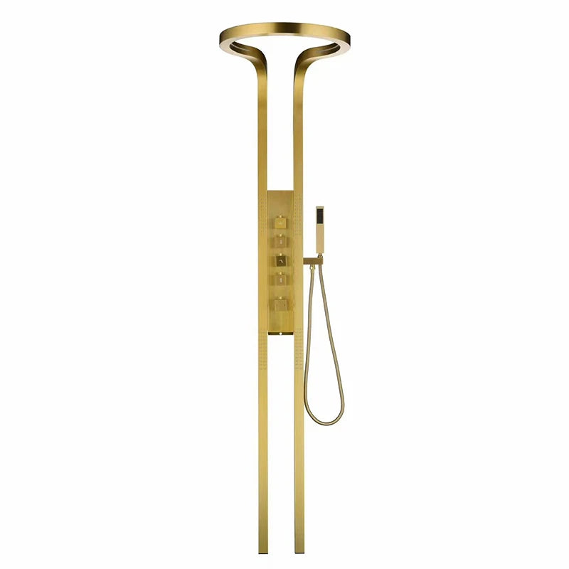 hudor-scamandre-0005-colonne-de-douche-dor-bross-thermostatique image 1