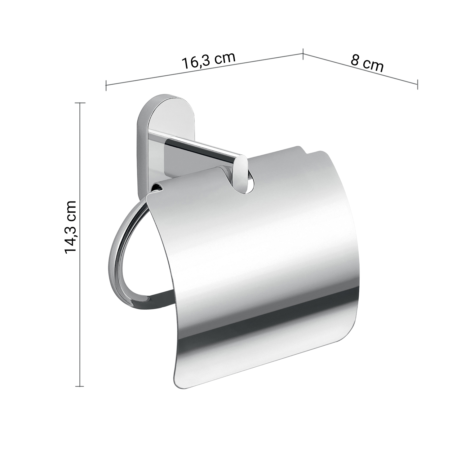 gedy-febo-porte-rouleau-wc-chrome-avec-couvercle image 2