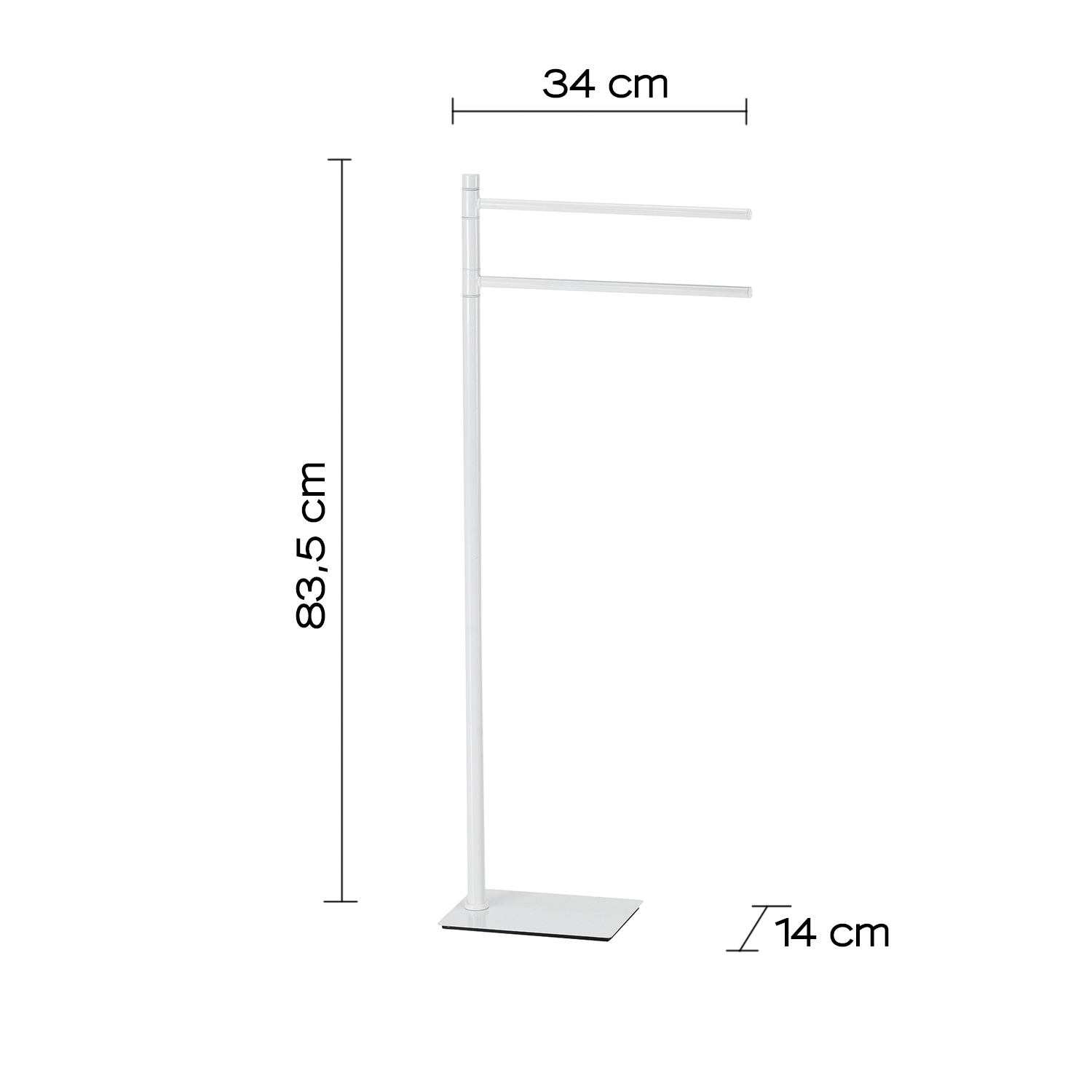 gedy-trilly-porte-serviettes-sur-pied-blanc image 2