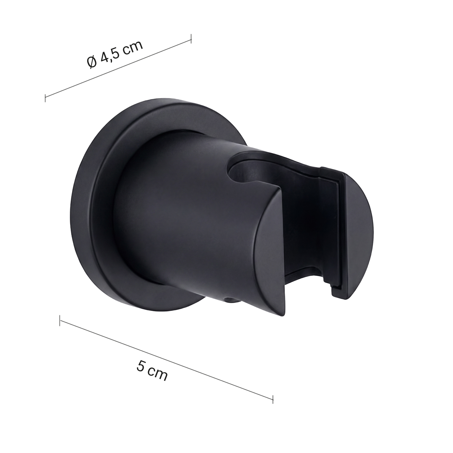 gedy-clic-pro-01-support-douchette-fixe-noir-mat image 2