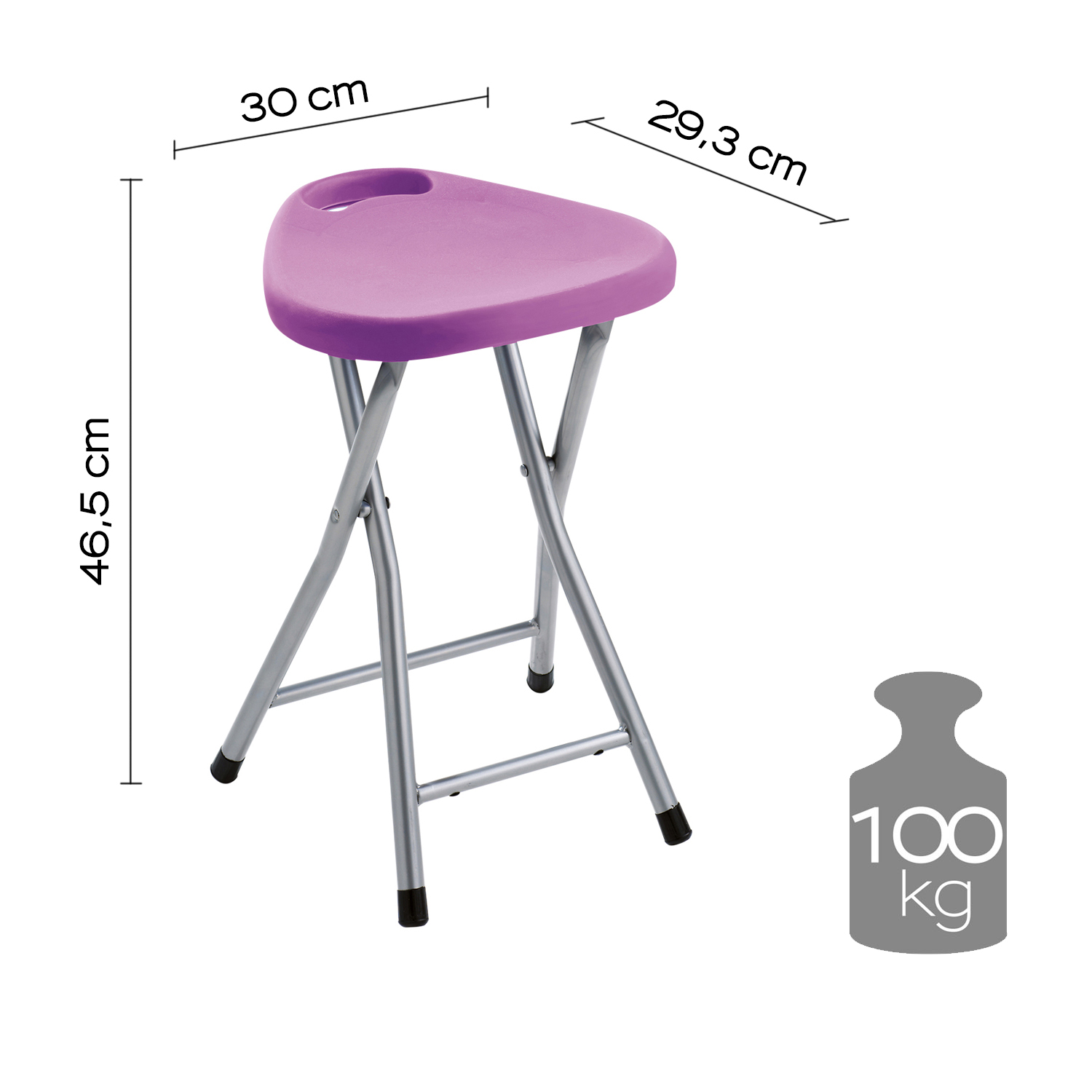 gedy-co75-tabouret-pliant-lilas-salle-de-bain image 2