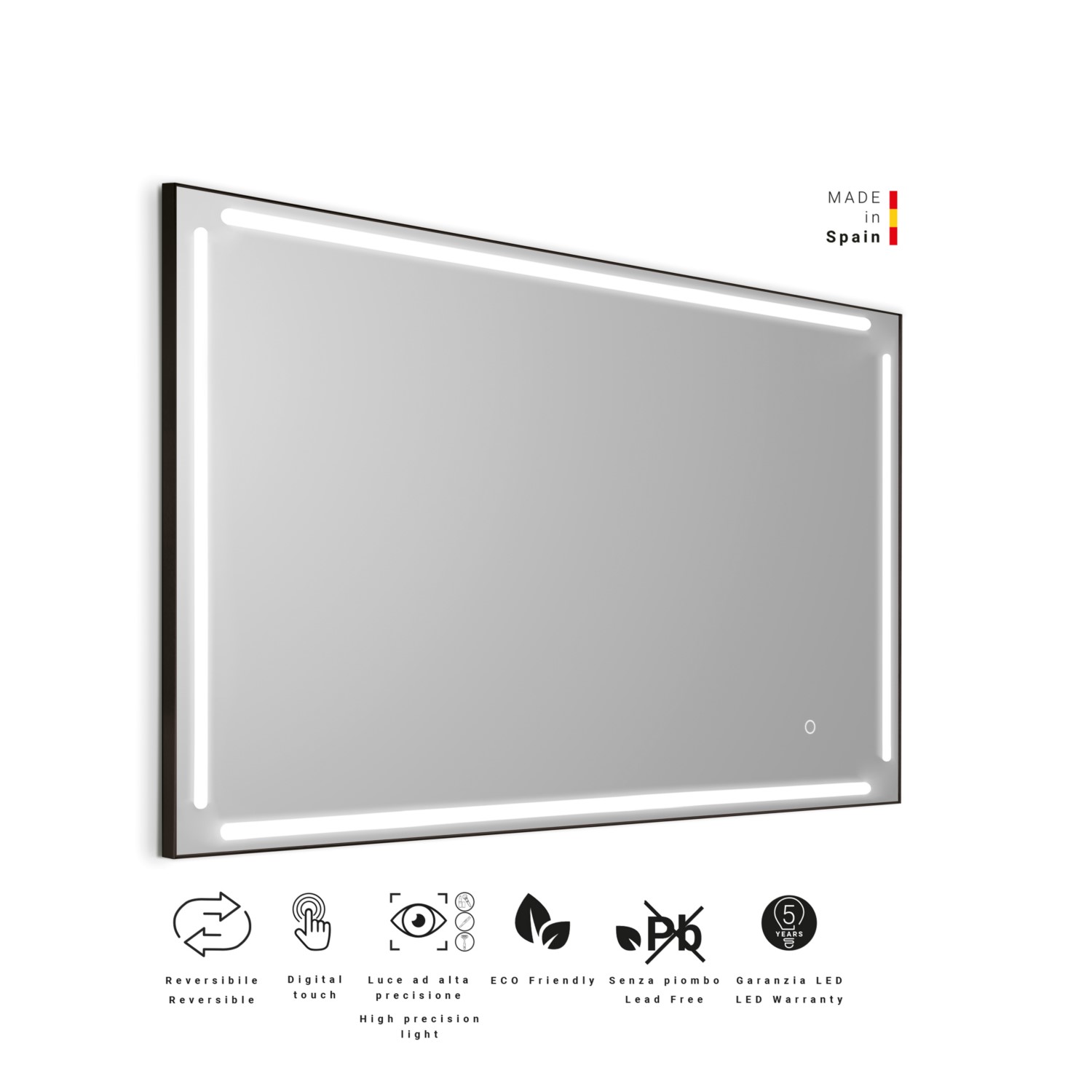 gedy-paul-miroir-salle-de-bain-120x80-cadre-noir-mat image 3