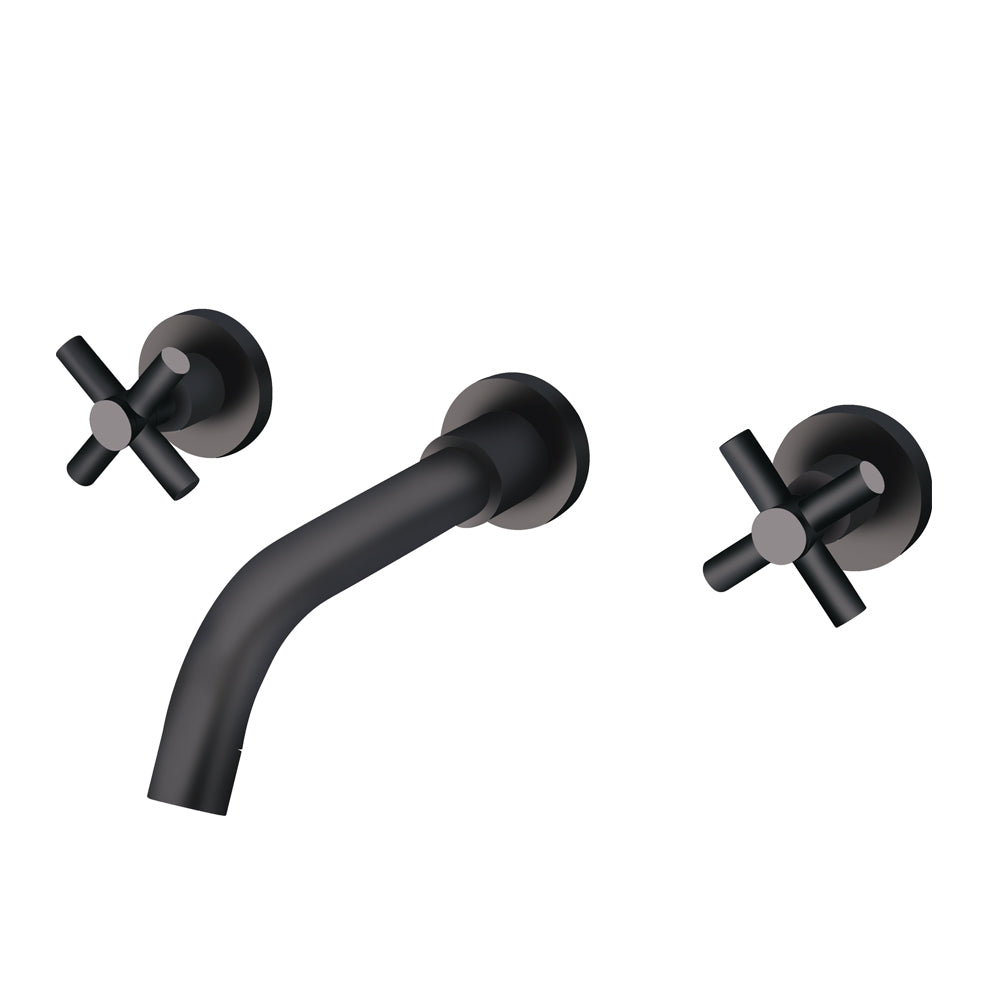 hudor-c-phise-004-robinet-lavabo-mural-noir-mat-laiton image 1