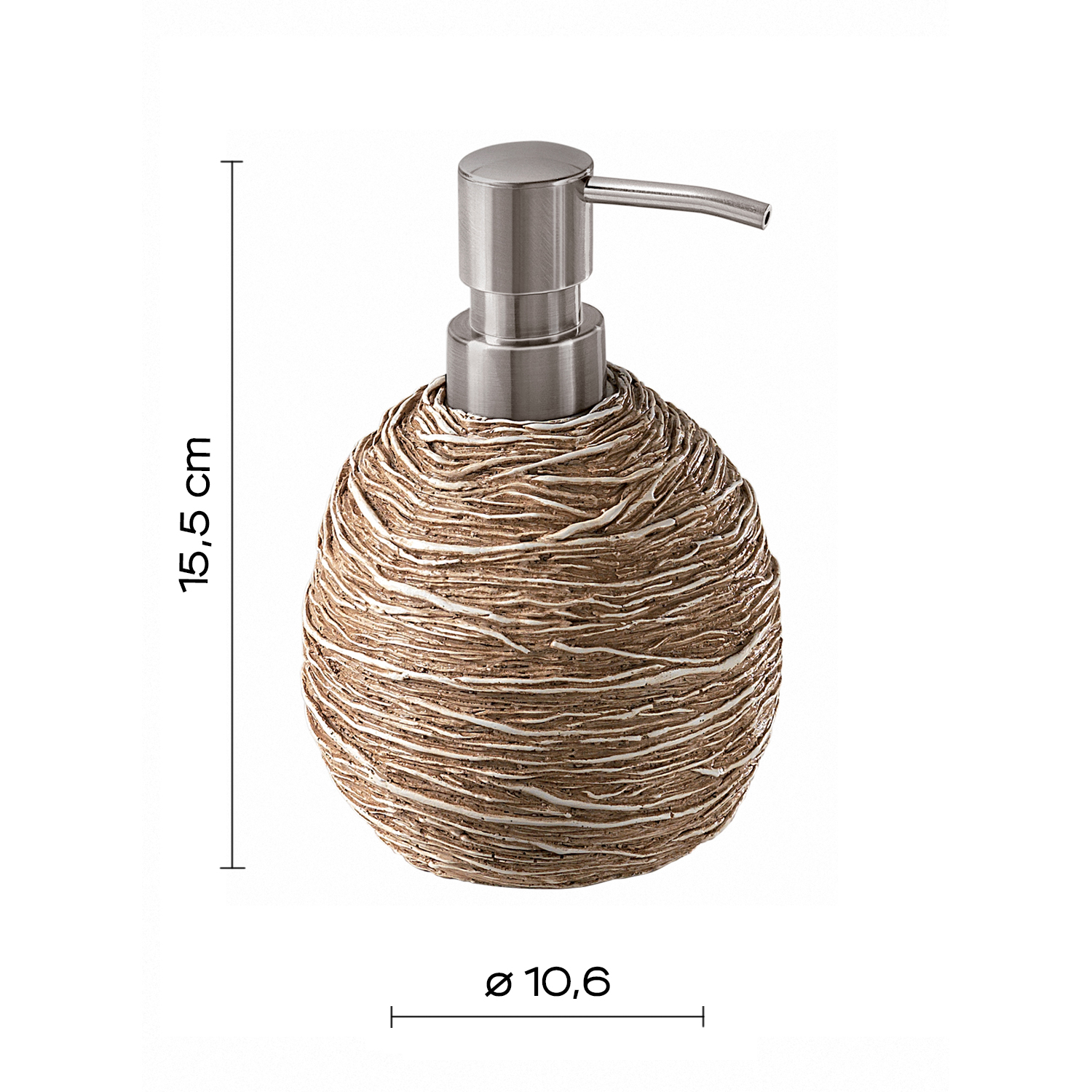 gedy-idra-distributeur-de-savon-beige-poser image 2