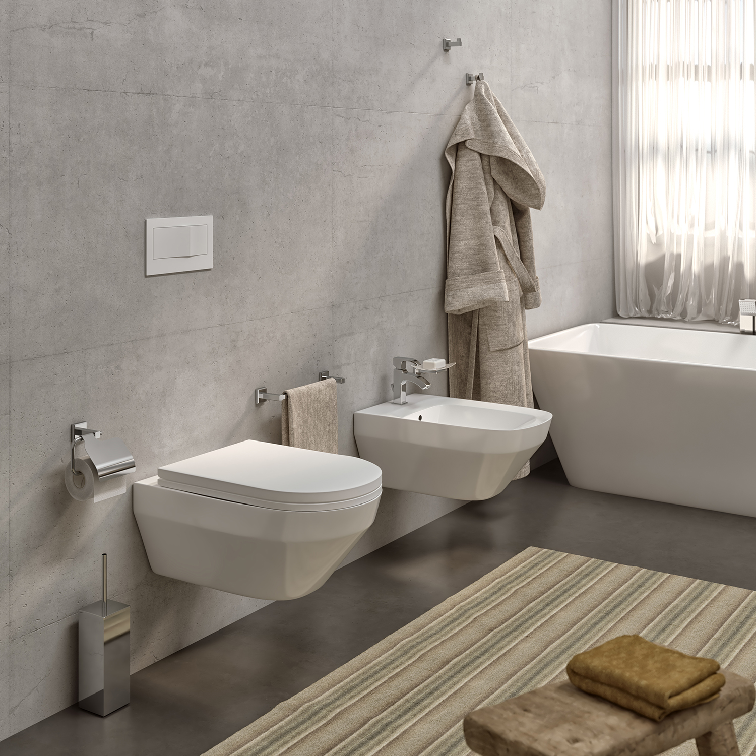 gedy-colorado-porte-rouleau-avec-couvercle-chrome image 3