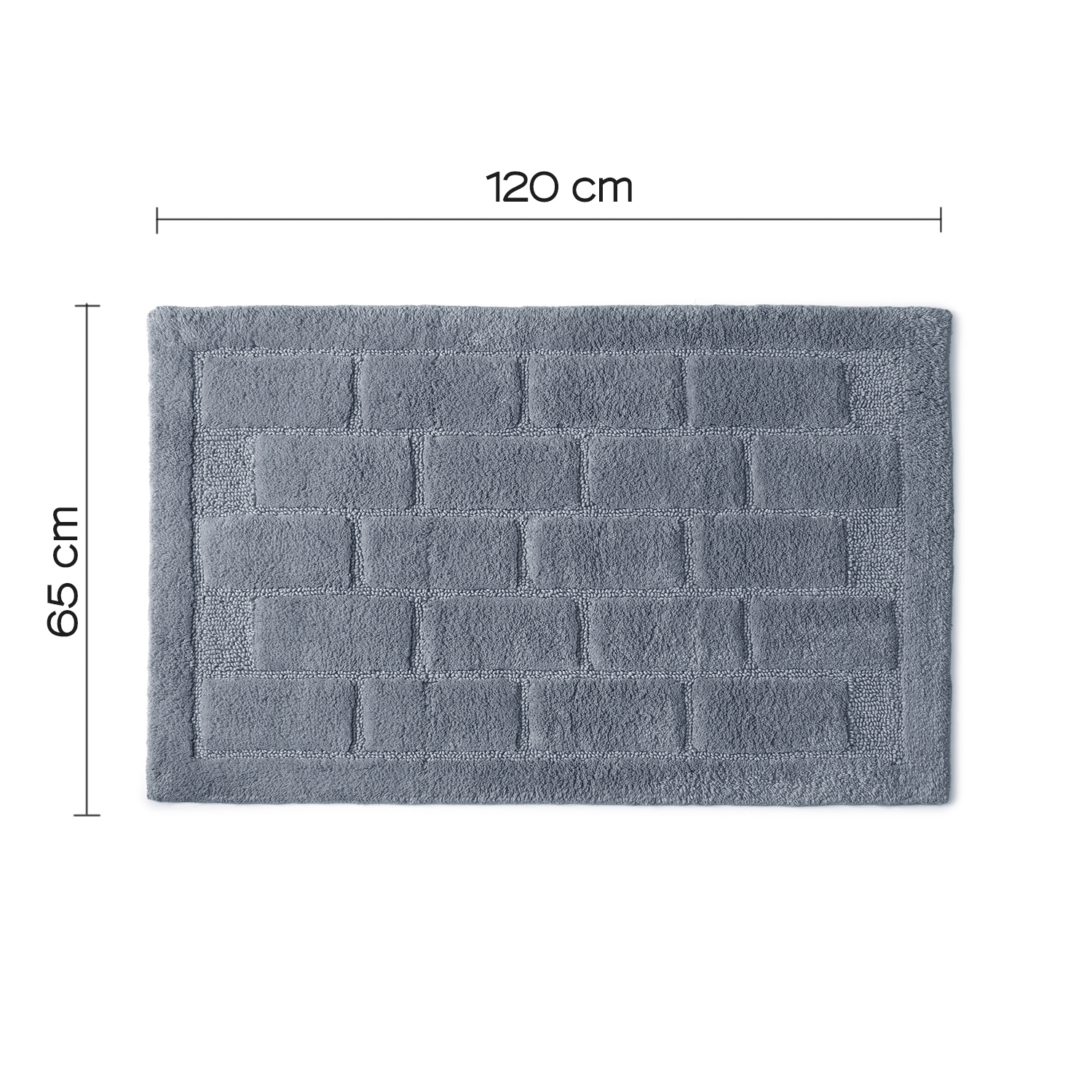gedy-tile-tapis-de-bain-120x65-cm-gris image 2