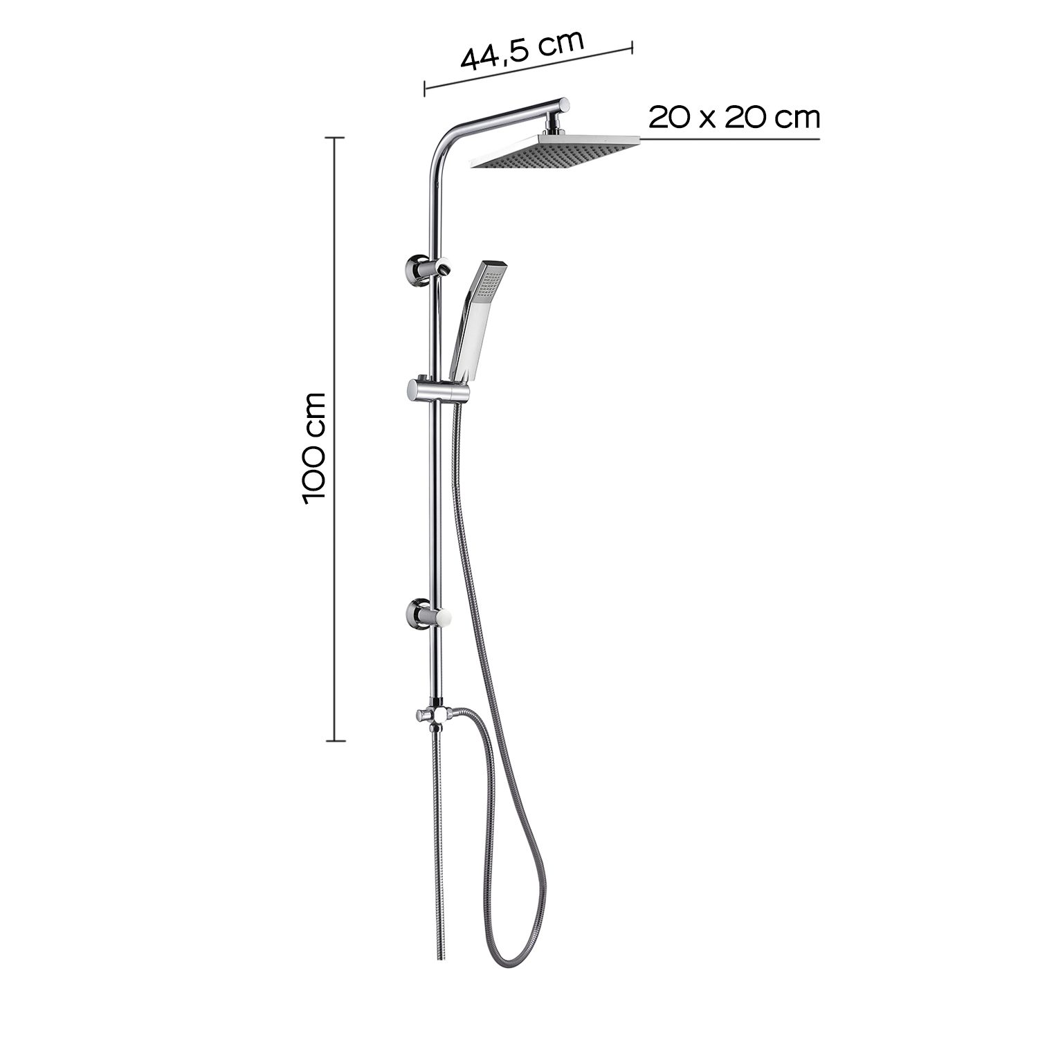 gedy-easy-03-colonne-de-douche-r-glable-chrome image 2