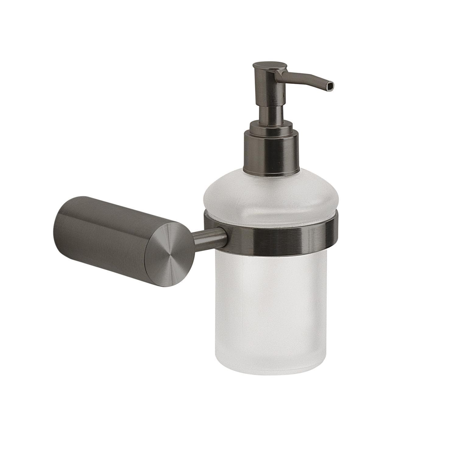 gedy-ande-distributeur-de-savon-gun-metal-poser image 1