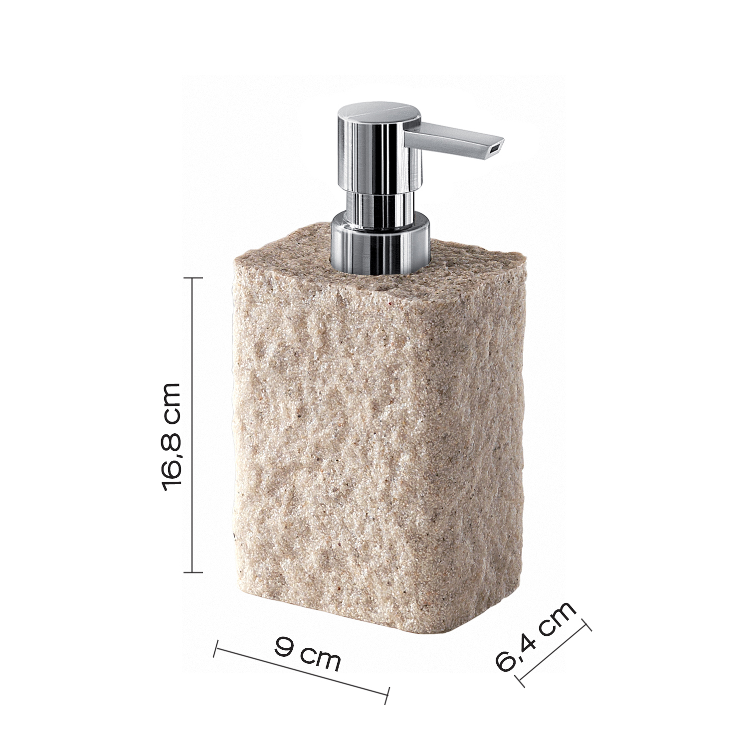 gedy-aries-distributeur-de-savon-beige-poser image 2