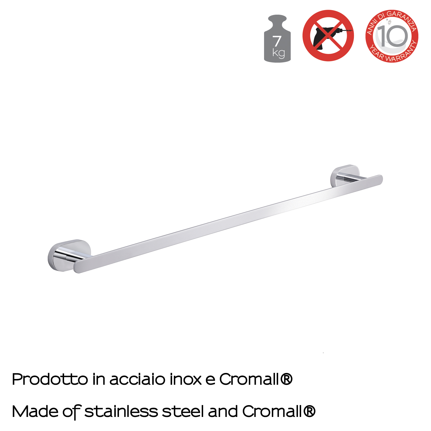 gedy-bernina-porte-serviettes-chrome-60-cm image 3