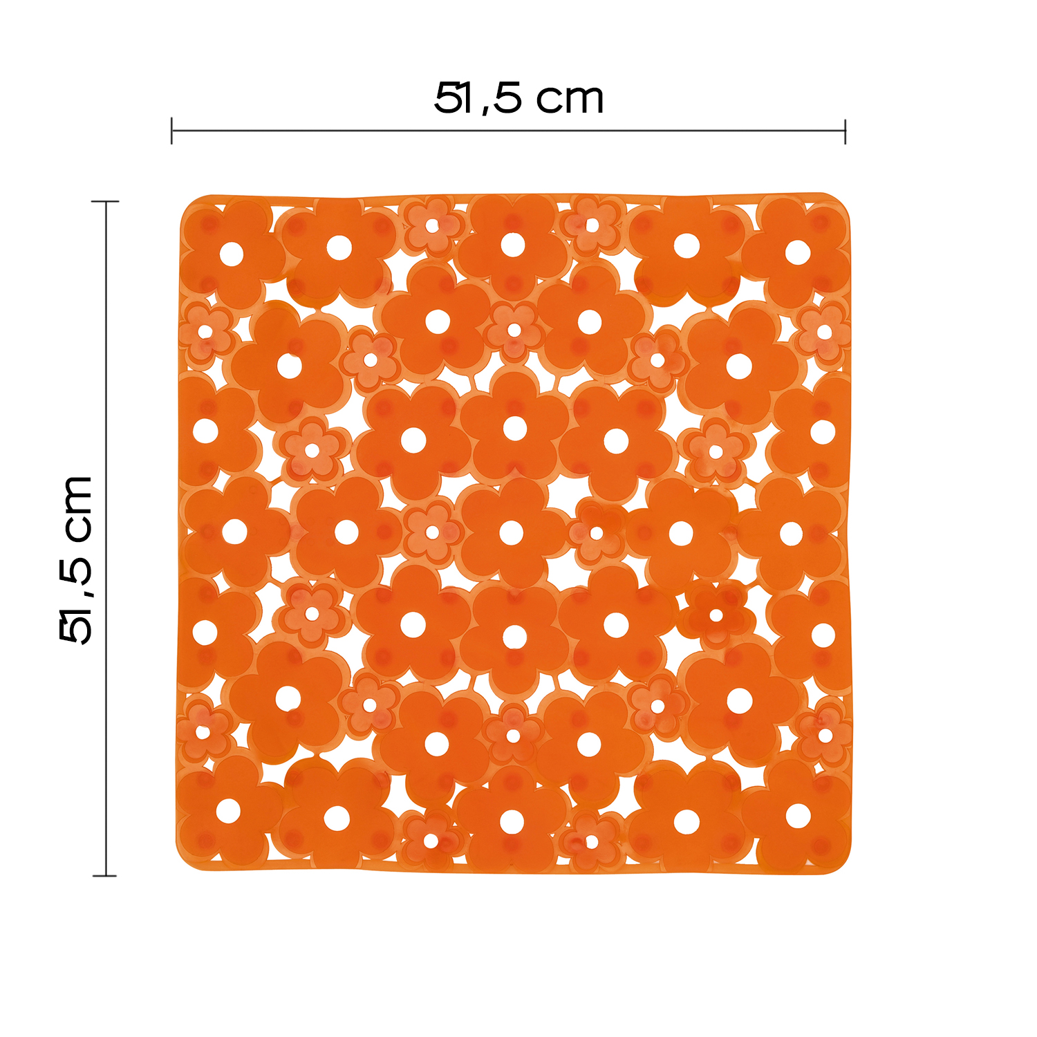 gedy-margherita-tapis-de-douche-53x53-cm-orange-transparent image 2