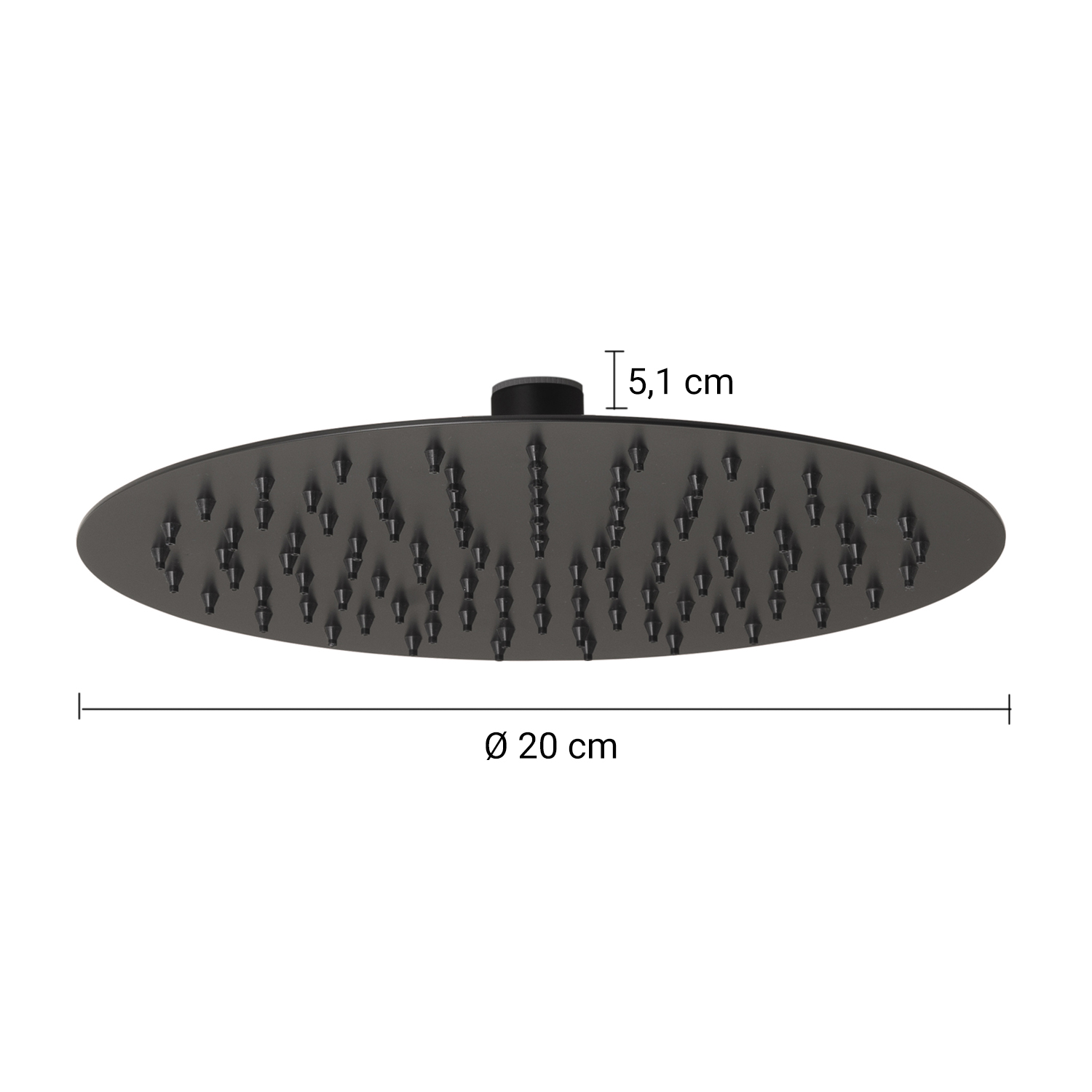 gedy-tech-12-pommeau-de-douche-noir-mat image 2