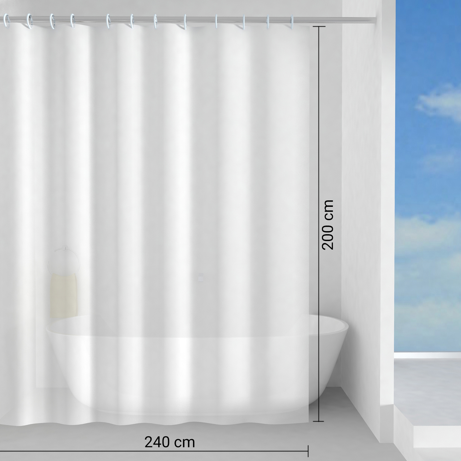 gedy-zucchero-rideau-de-douche-240x200-blanc image 2