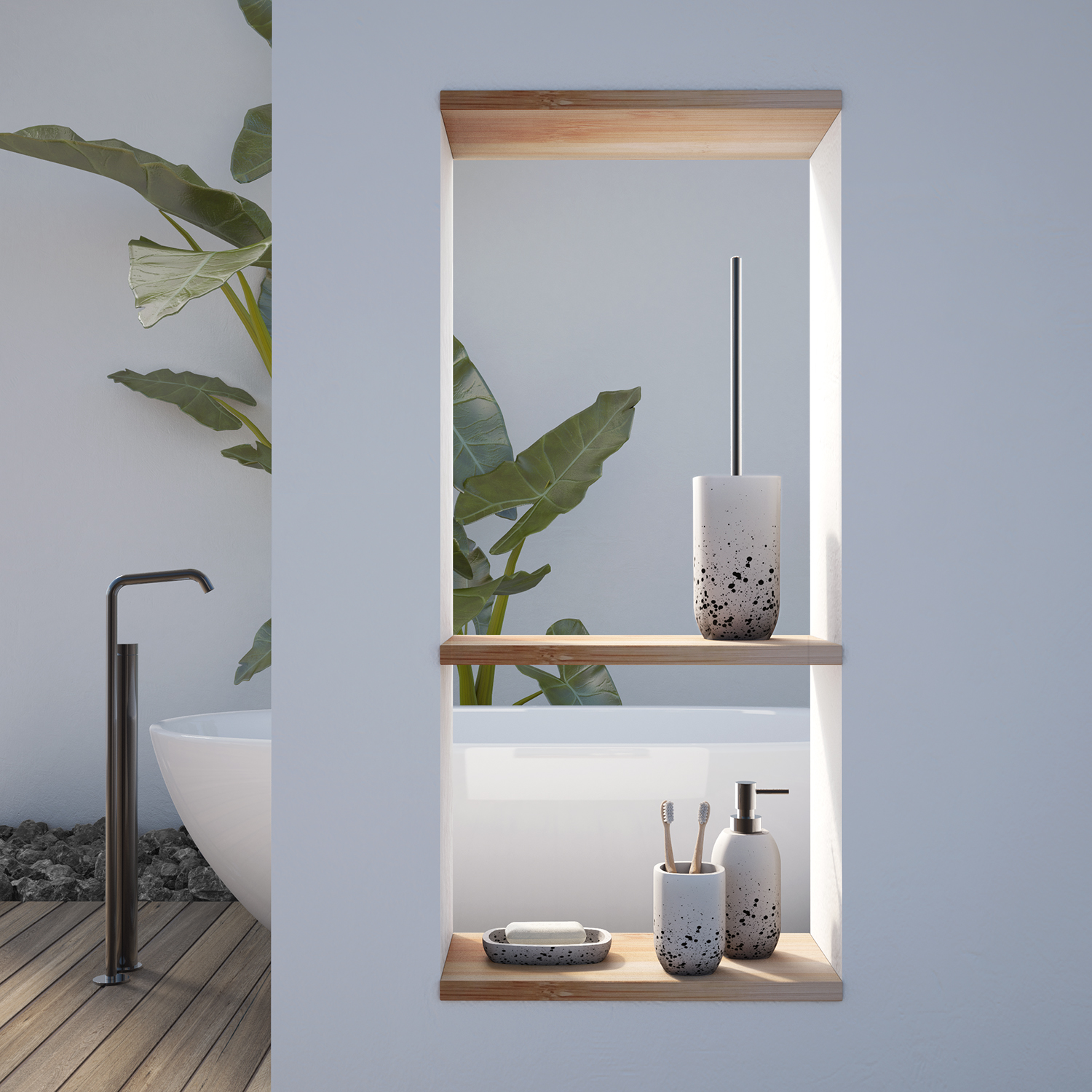 gedy-layla-porte-brosse-wc-poser-blanc-mat image 3