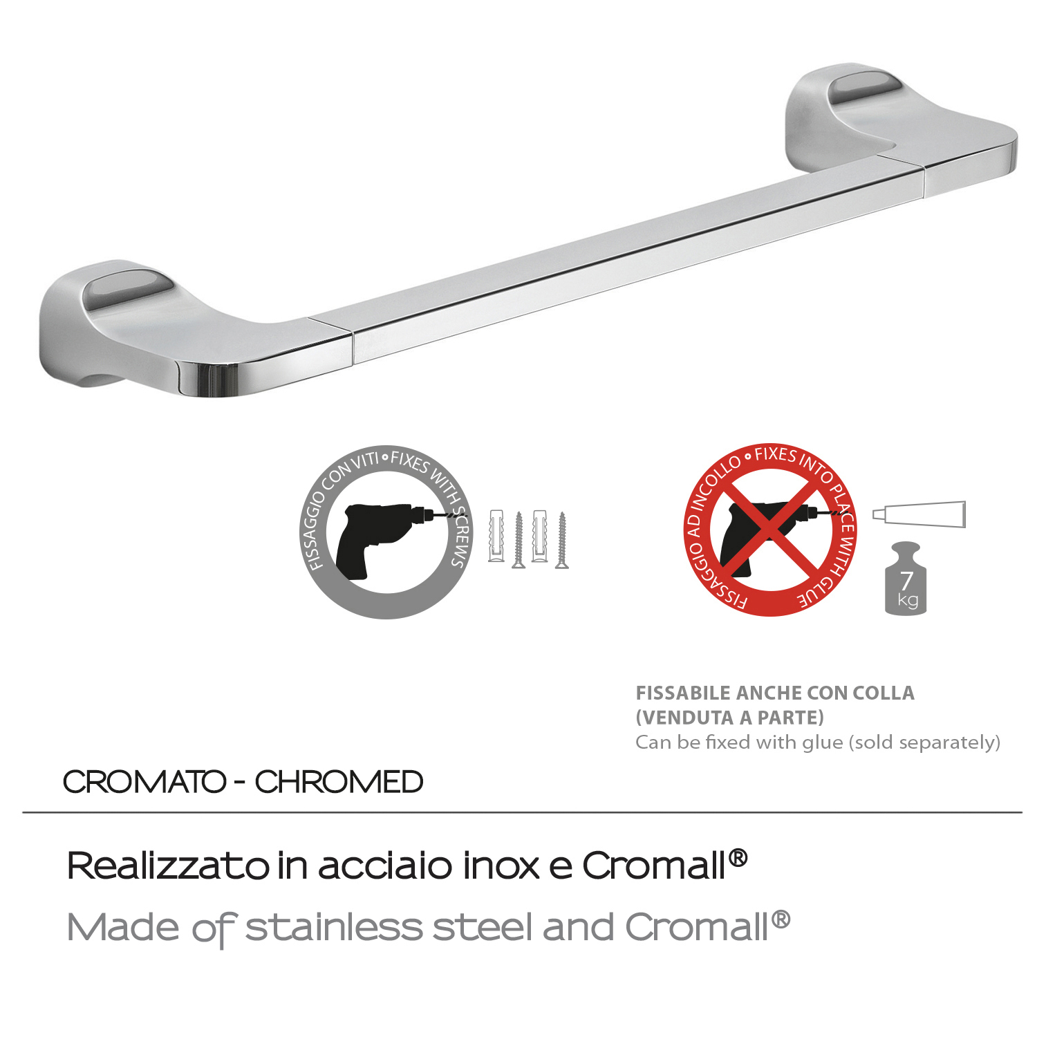 gedy-stelvio-porte-serviette-35-cm-chrome image 3