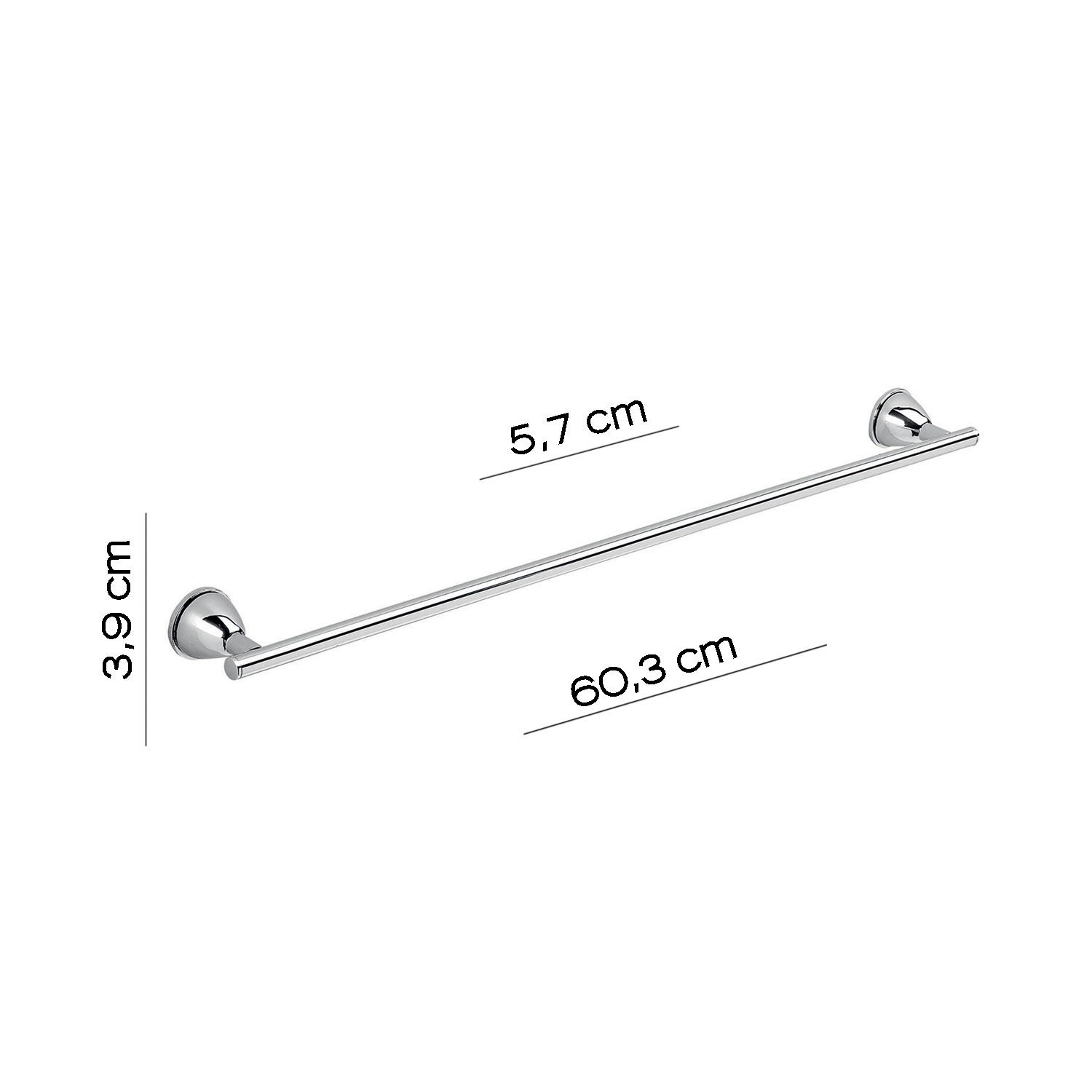 gedy-genziana-barre-porte-serviette-60-cm-chrome image 2