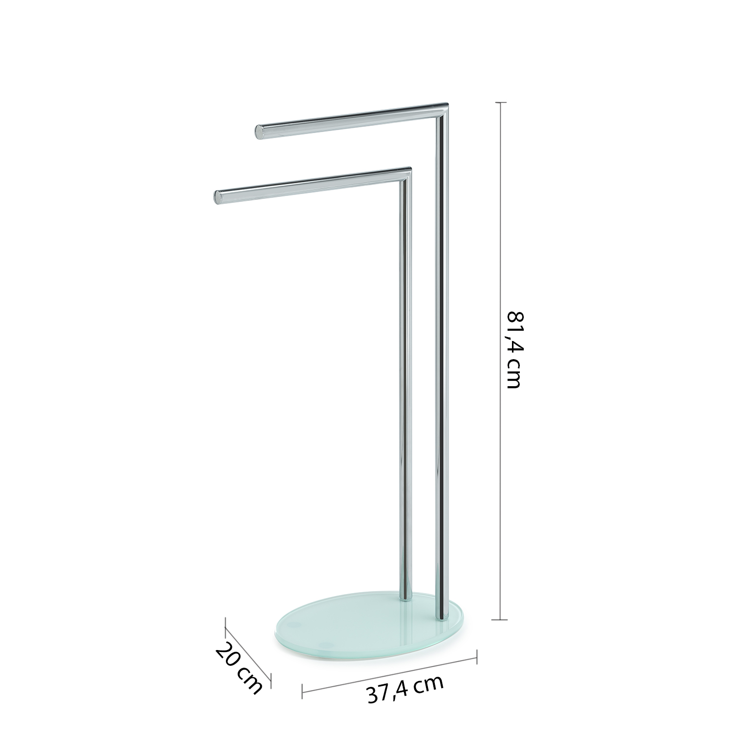 gedy-golia-porte-serviette-sur-pied-chrome image 2