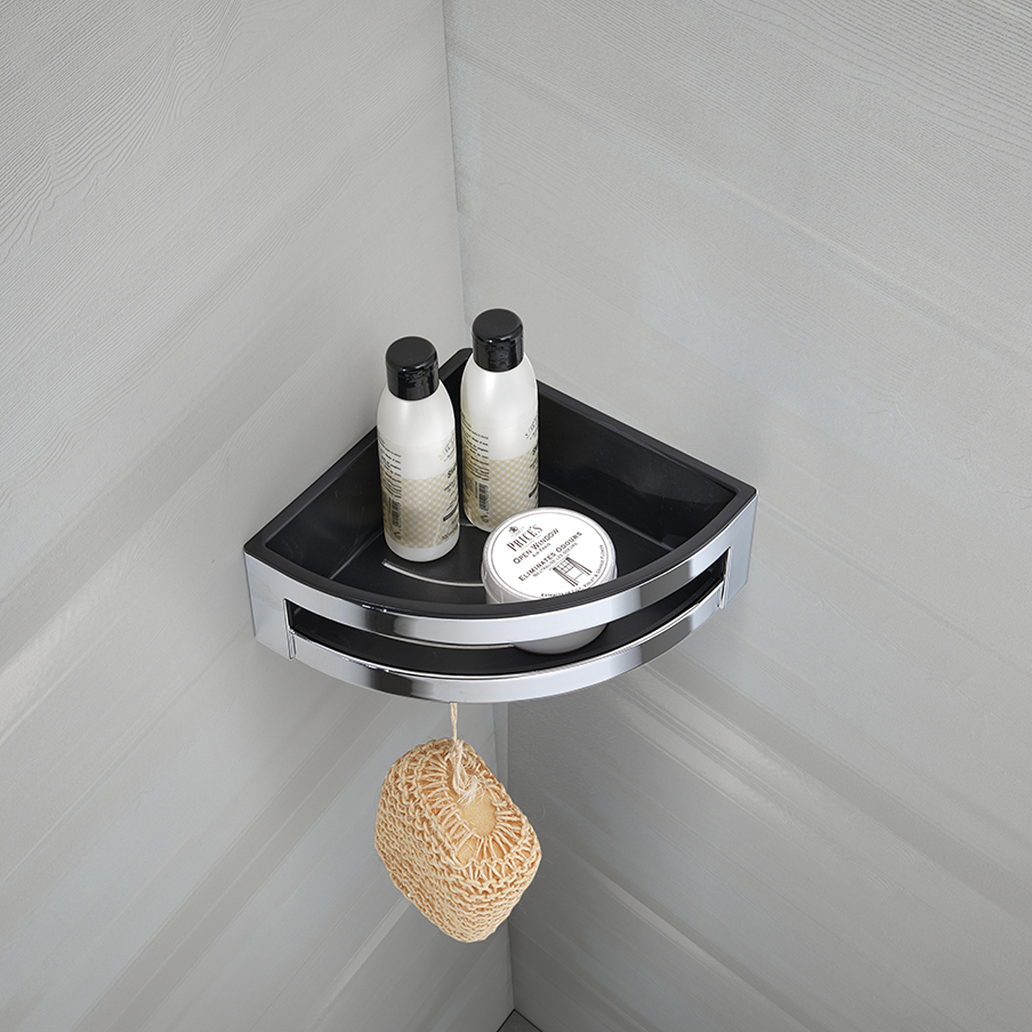 gedy-zante-panier-douche-angle-noir-chrome image 3