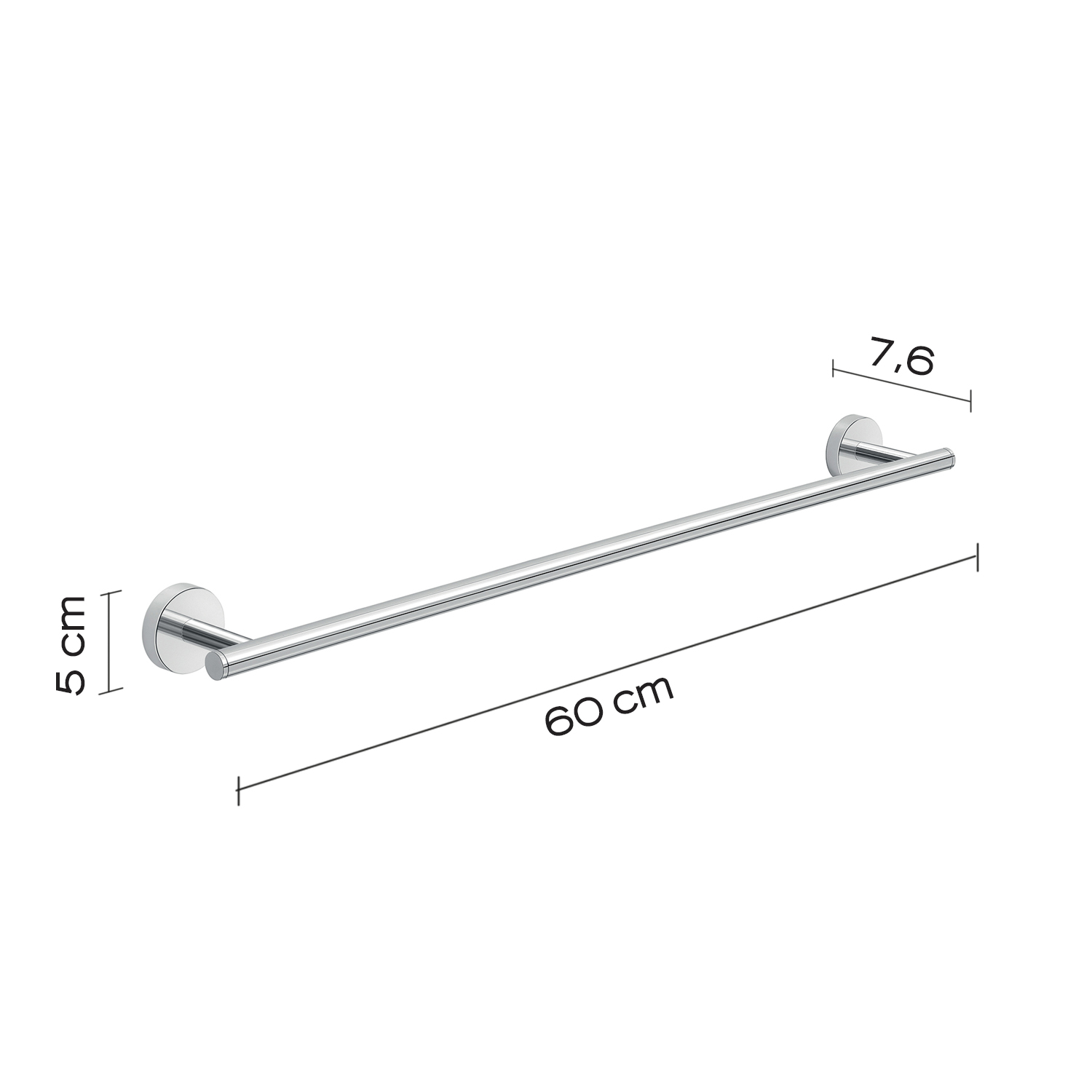 gedy-eros-porte-serviette-60-cm-chrome image 2