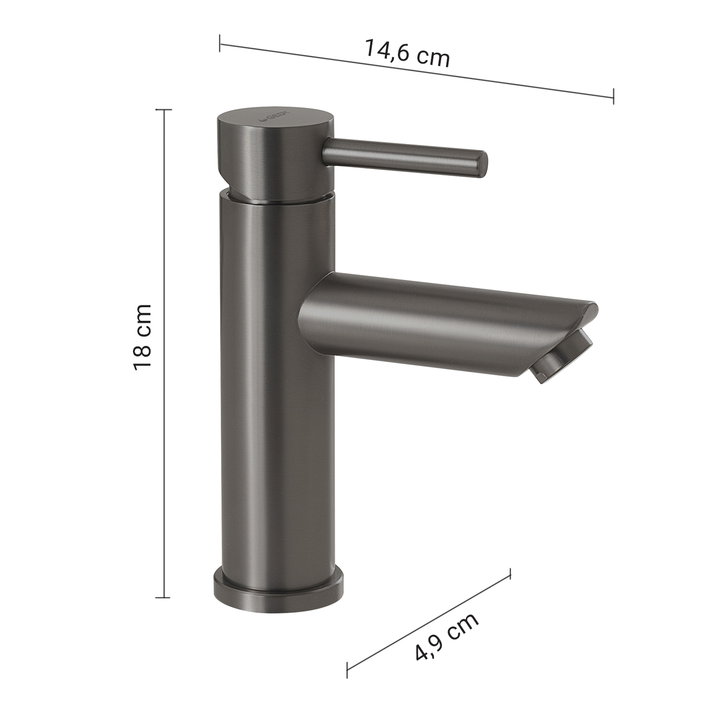 gedy-garda-mitigeur-lavabo-bas-gun-metal image 2