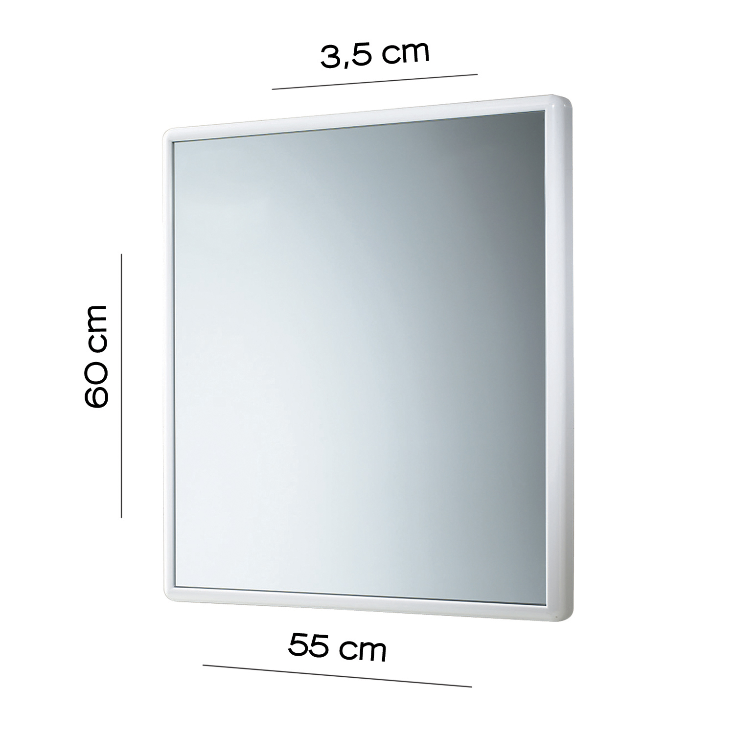 gedy-junior-miroir-55x60-cm-blanc-sans-clairage image 2
