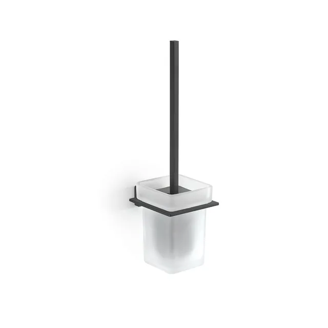gedy-atena-porte-brosse-wc-mural-noir-mat image 1