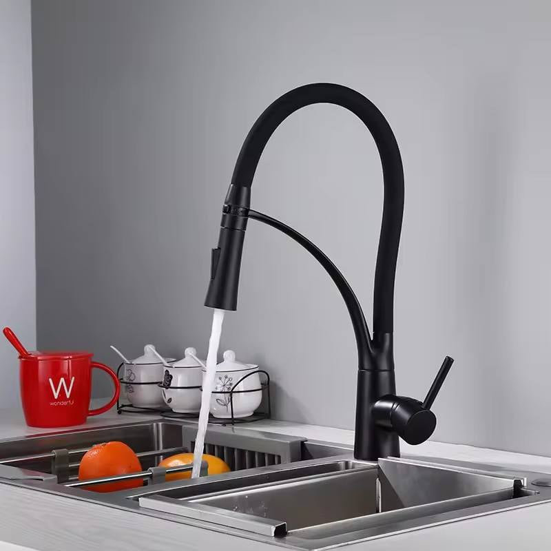 hudor-c-phise-mitigeur-cuisine-noir-mat-douchette-extractible image 6