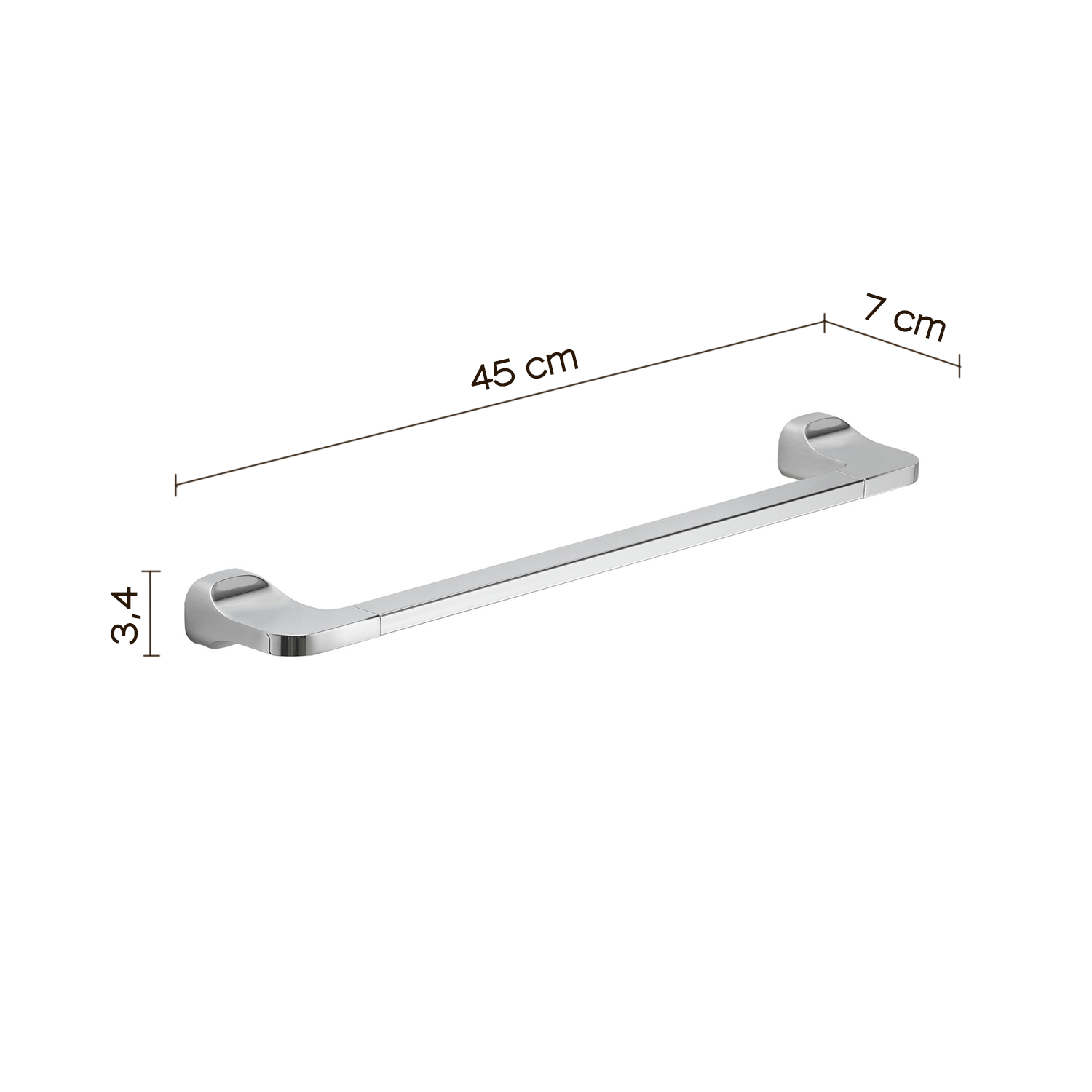 gedy-stelvio-porte-serviette-45-cm-chrome-fixer image 2