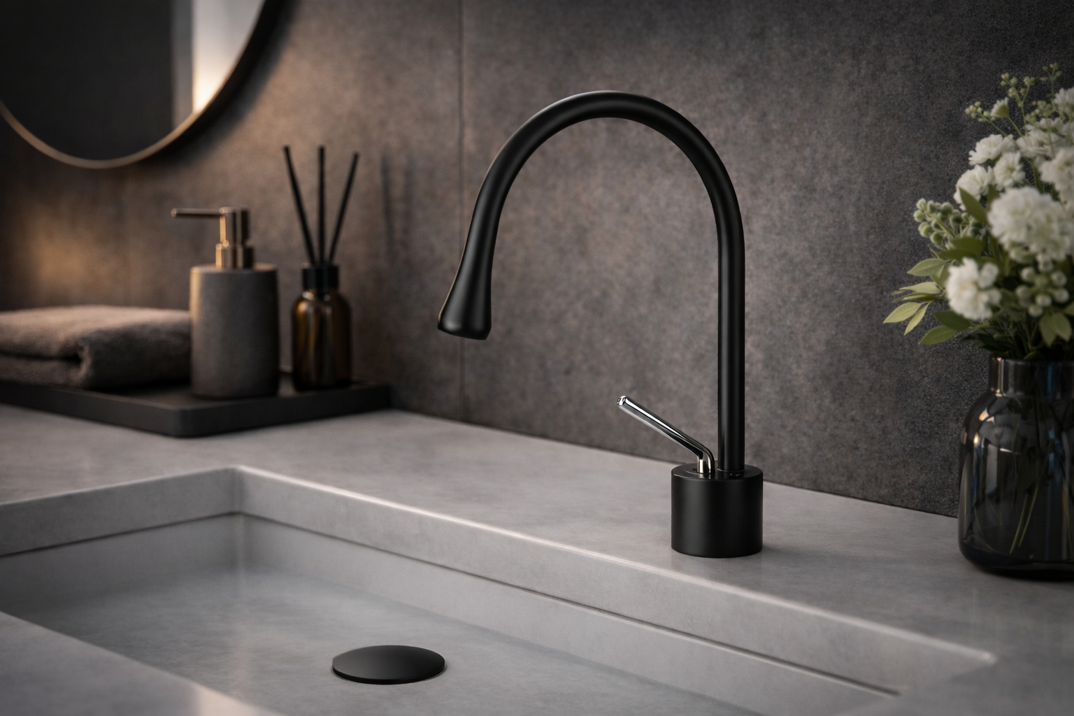 hudor-c-phase-201-robinet-lavabo-noir-mat-laiton image 3