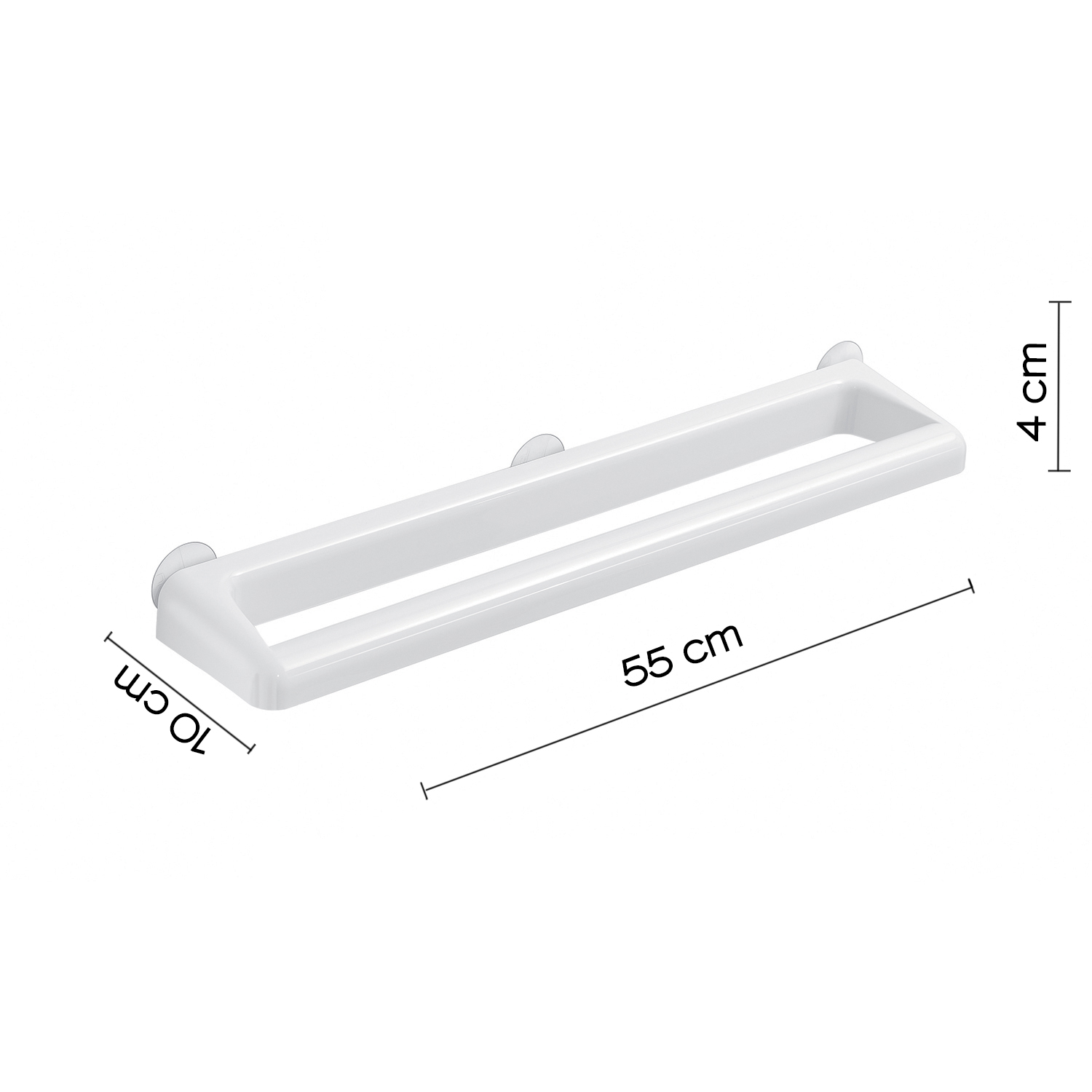 gedy-junior-porte-serviettes-55-cm-blanc-barre-murale image 2