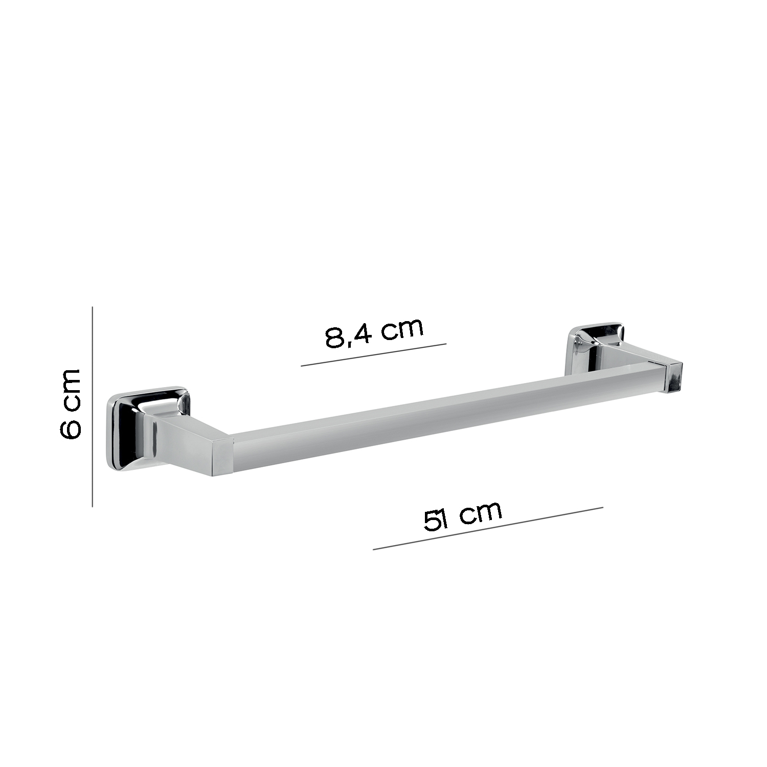 gedy-k2-porte-serviette-45-cm-chrome-mural image 2