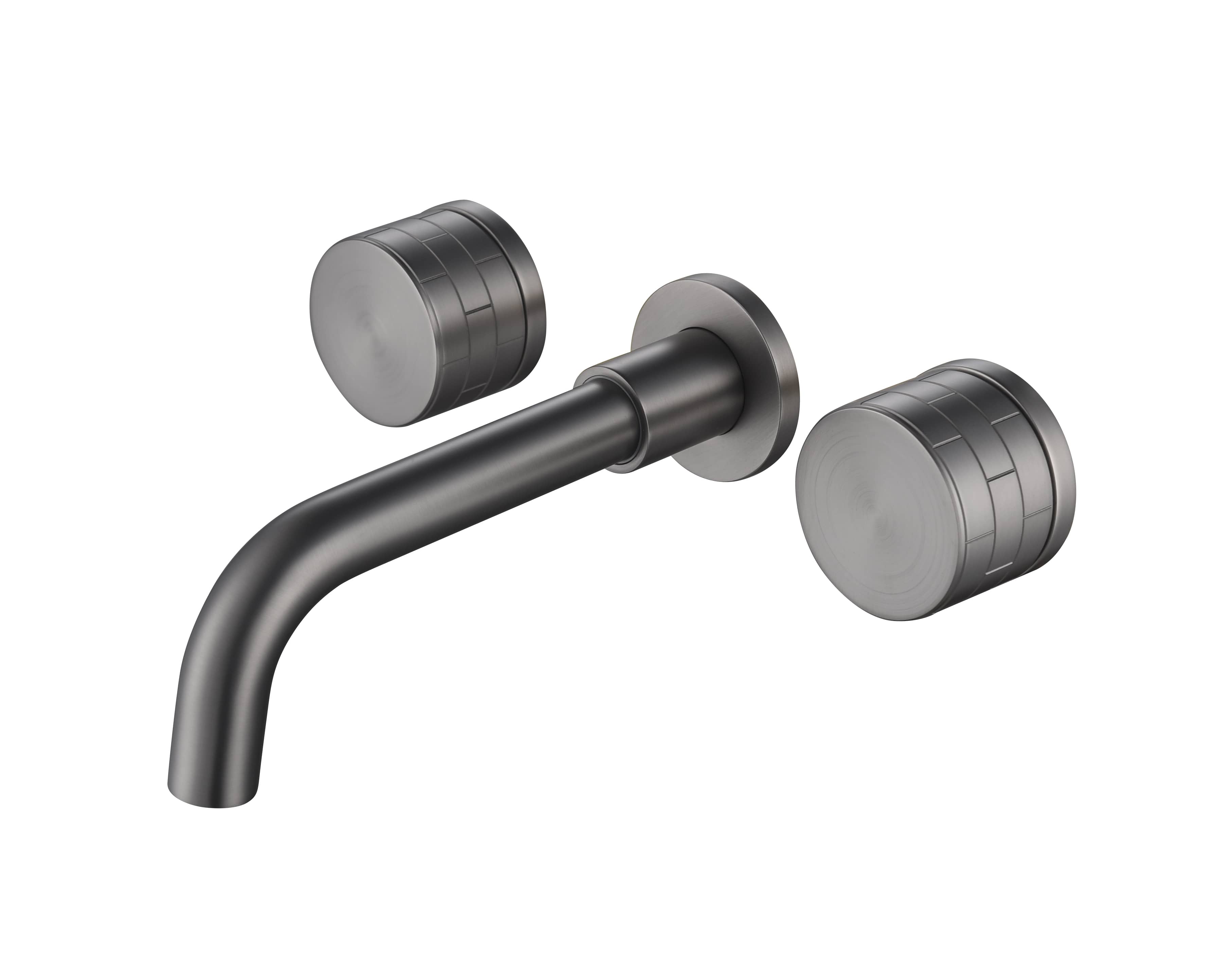 hudor-pernesse-robinet-lavabo-mural-gunmetal-3-trous image 1