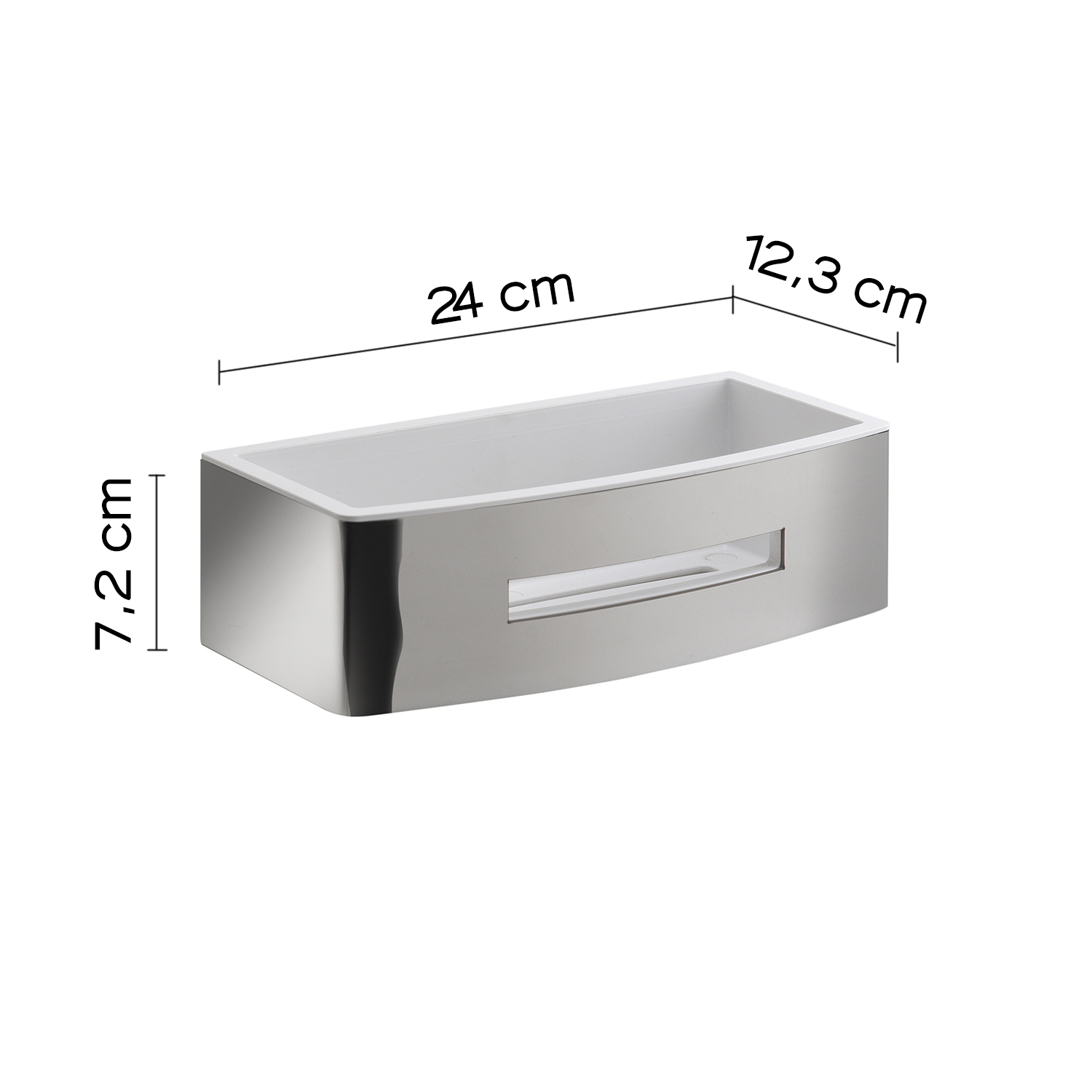 gedy-poseidon-porte-objet-douche-blanc-poli image 2