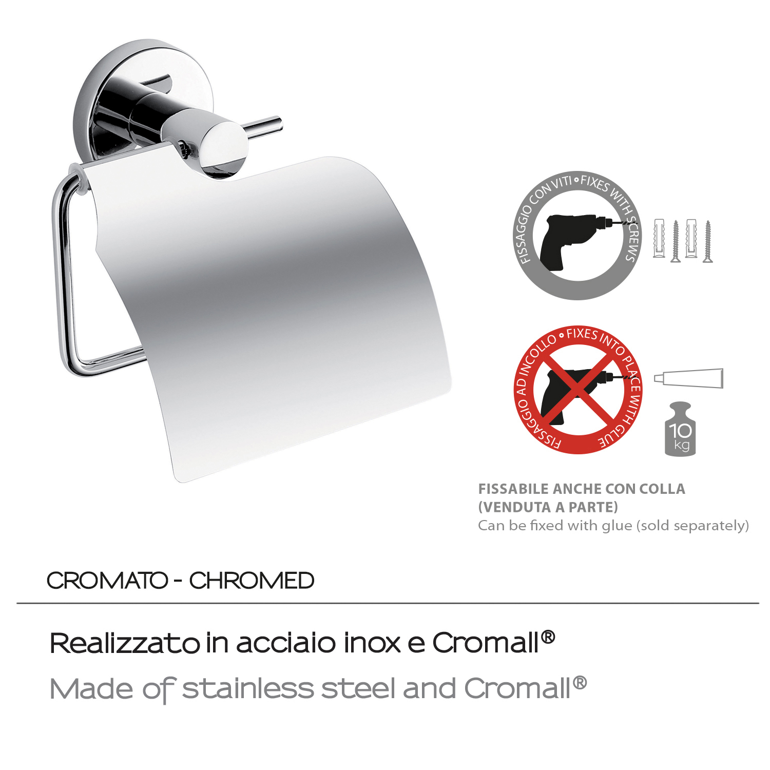gedy-felce-porte-rouleau-chrome-avec-couvercle image 4